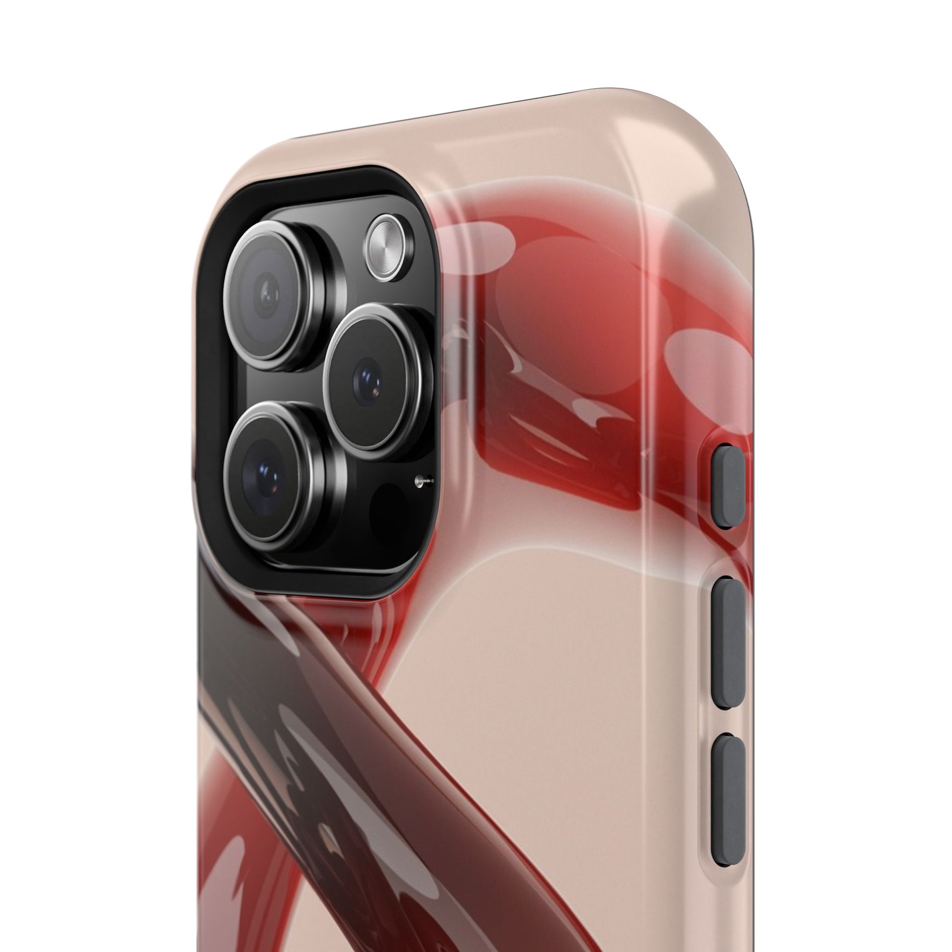 Sleek Red Minimalist Impact-Resistant iPhone Case - CaseBud