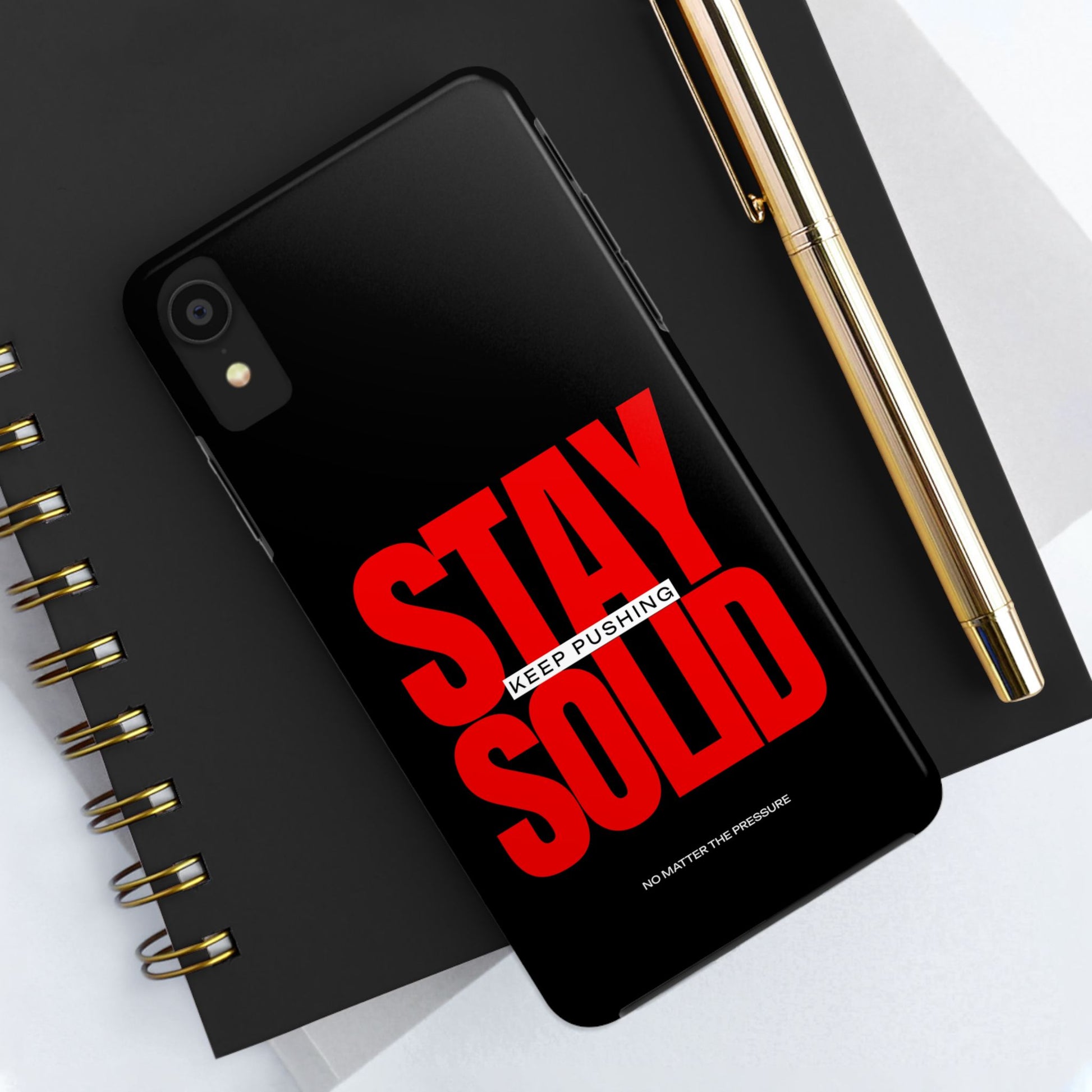 “Stay Solid” Motivational Tough iPhone Case - CaseBud