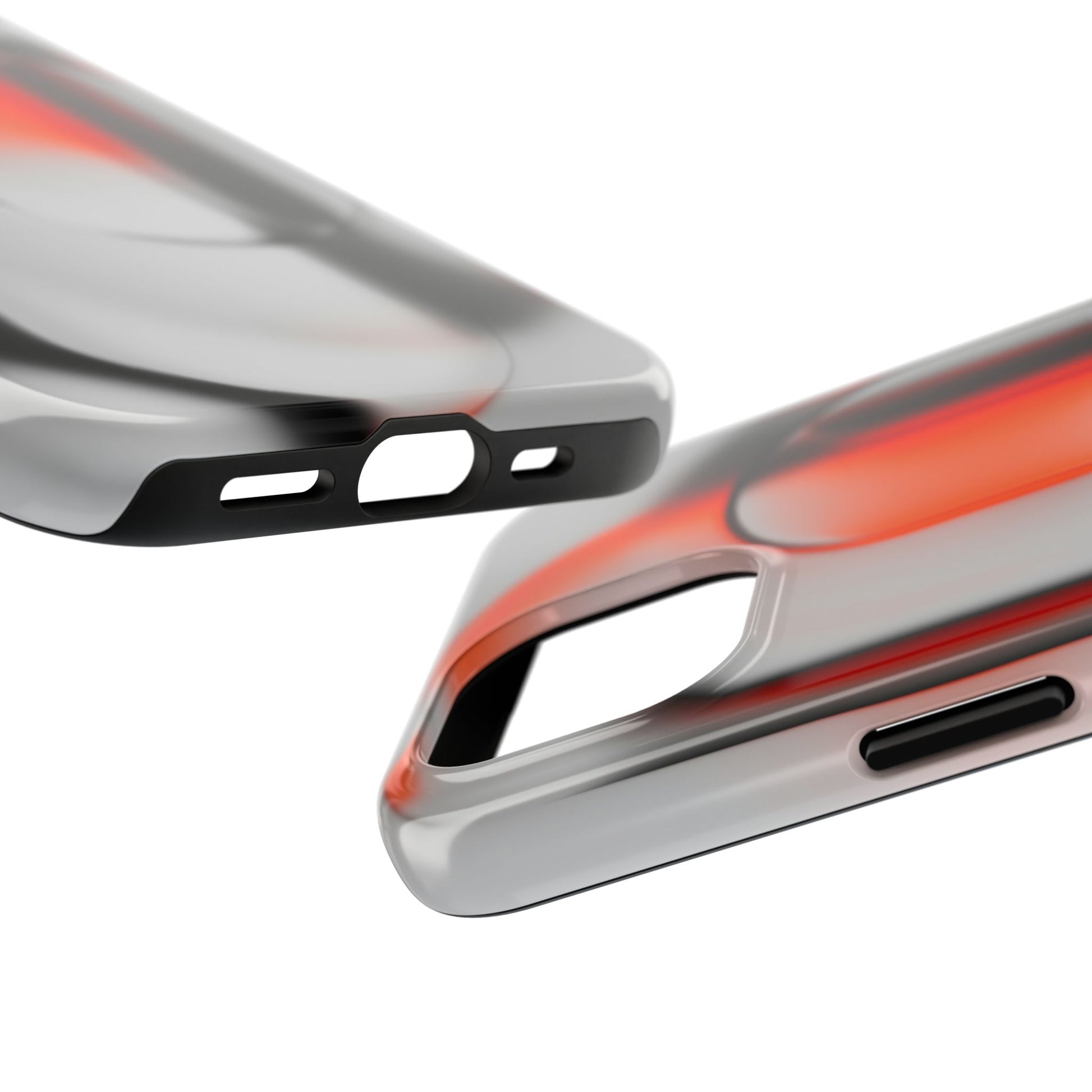Sleek Abstract Red & Black Tough iPhone Case - CaseBud