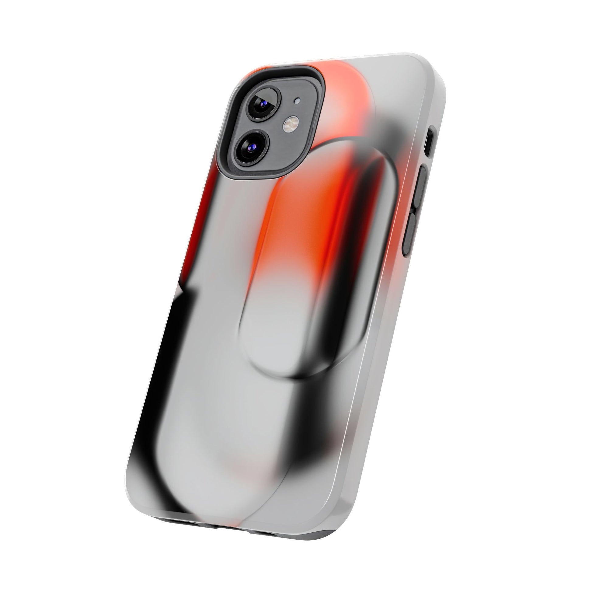 Sleek Abstract Red & Black Tough iPhone Case - CaseBud