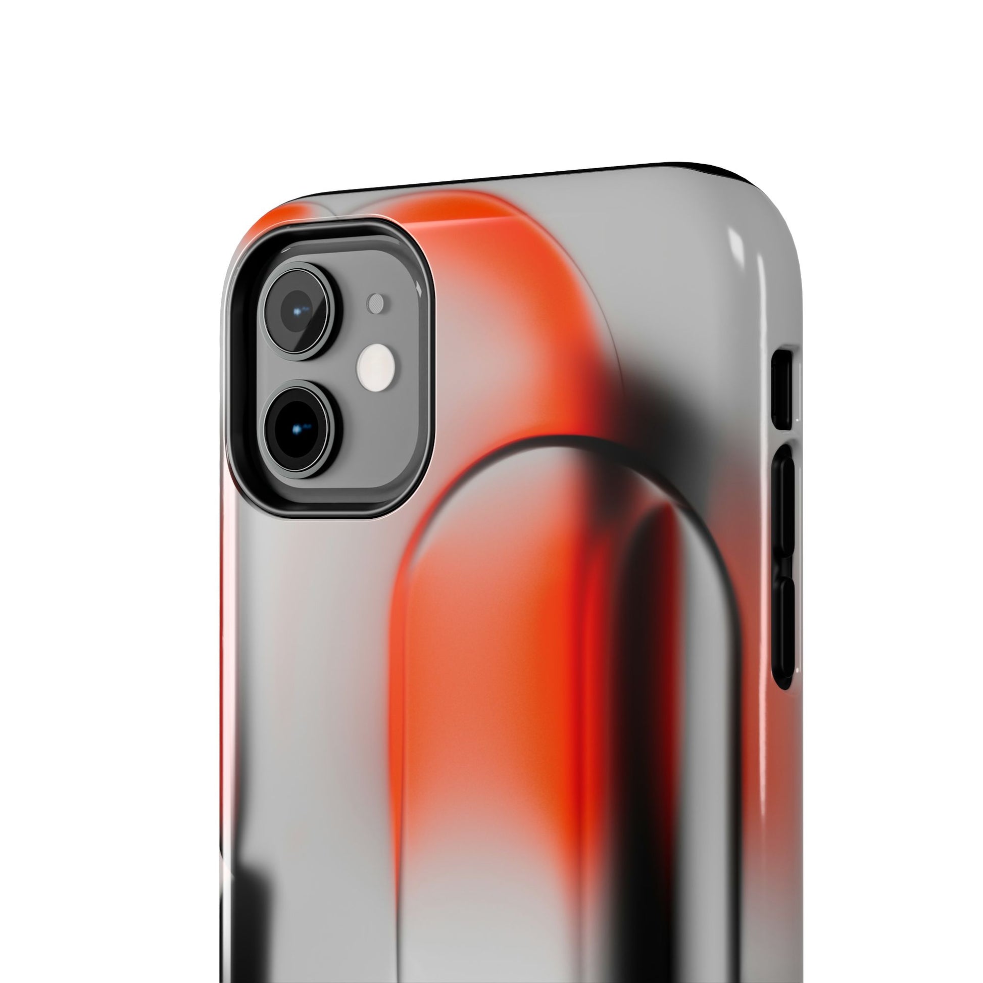 Sleek Abstract Red & Black Tough iPhone Case - CaseBud