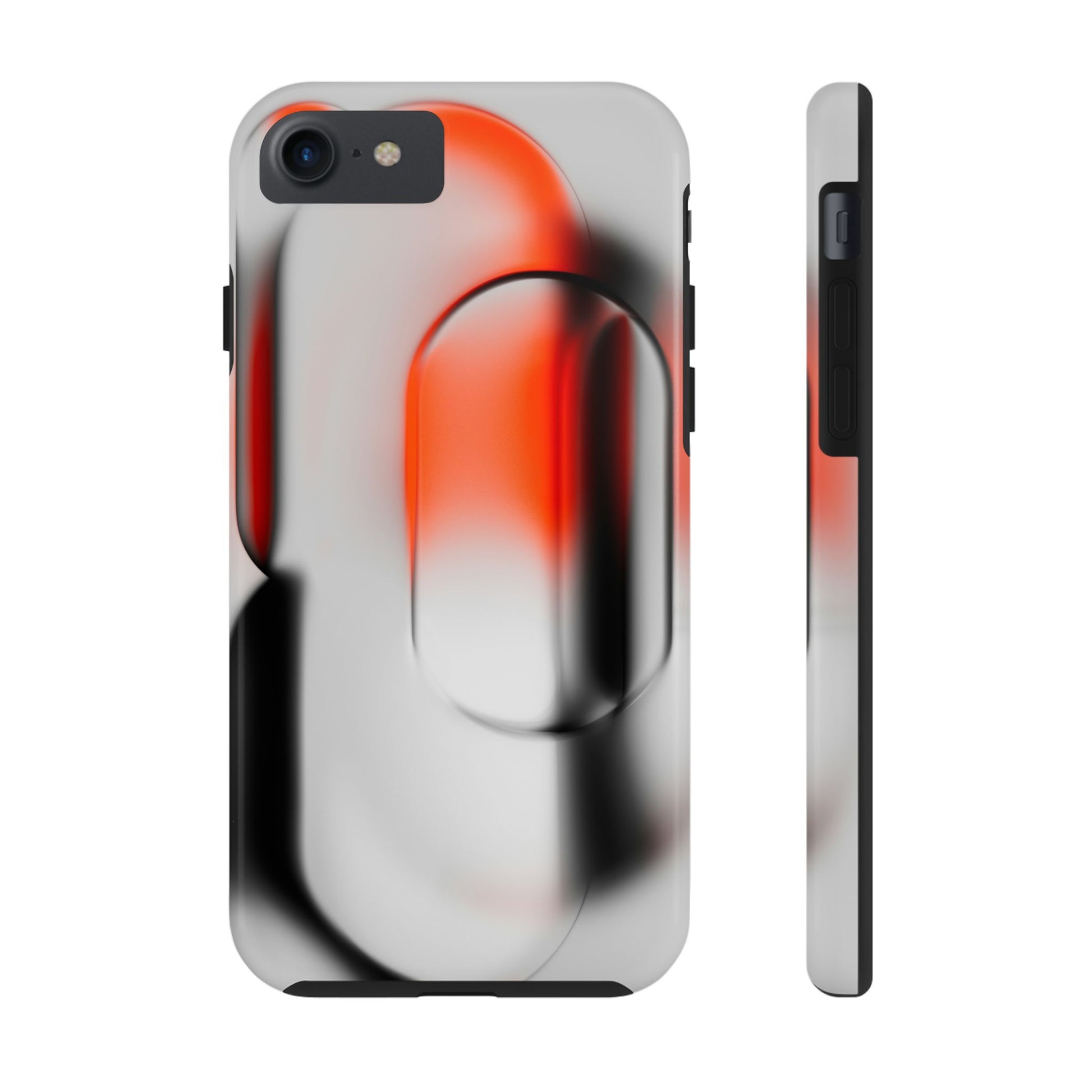 Sleek Abstract Red & Black Tough iPhone Case - CaseBud