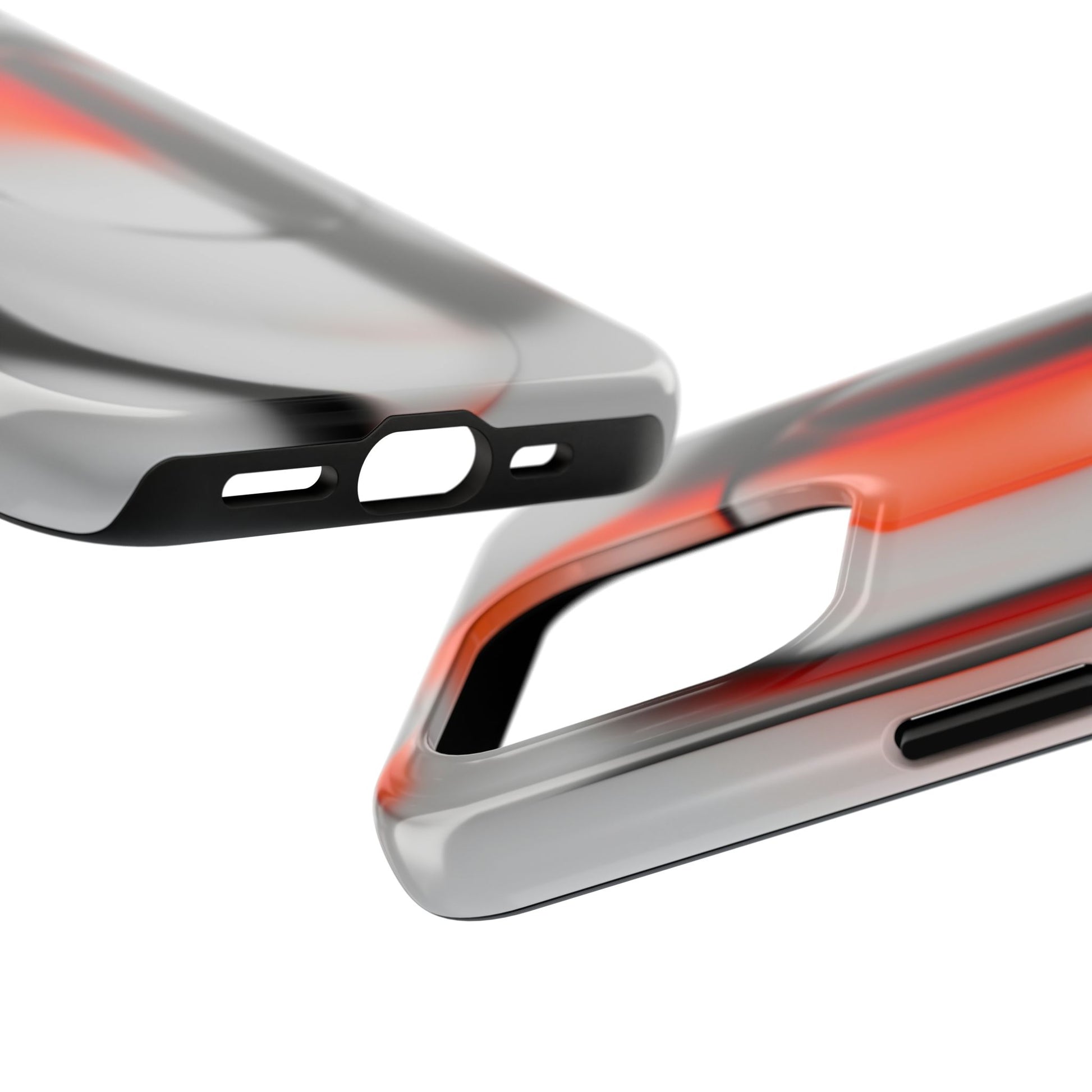 Sleek Abstract Red & Black Tough iPhone Case - CaseBud