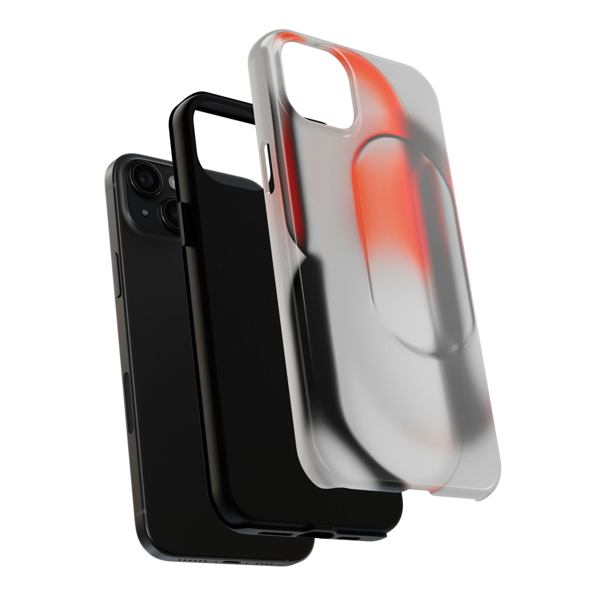 Sleek Abstract Red & Black Tough iPhone Case - CaseBud