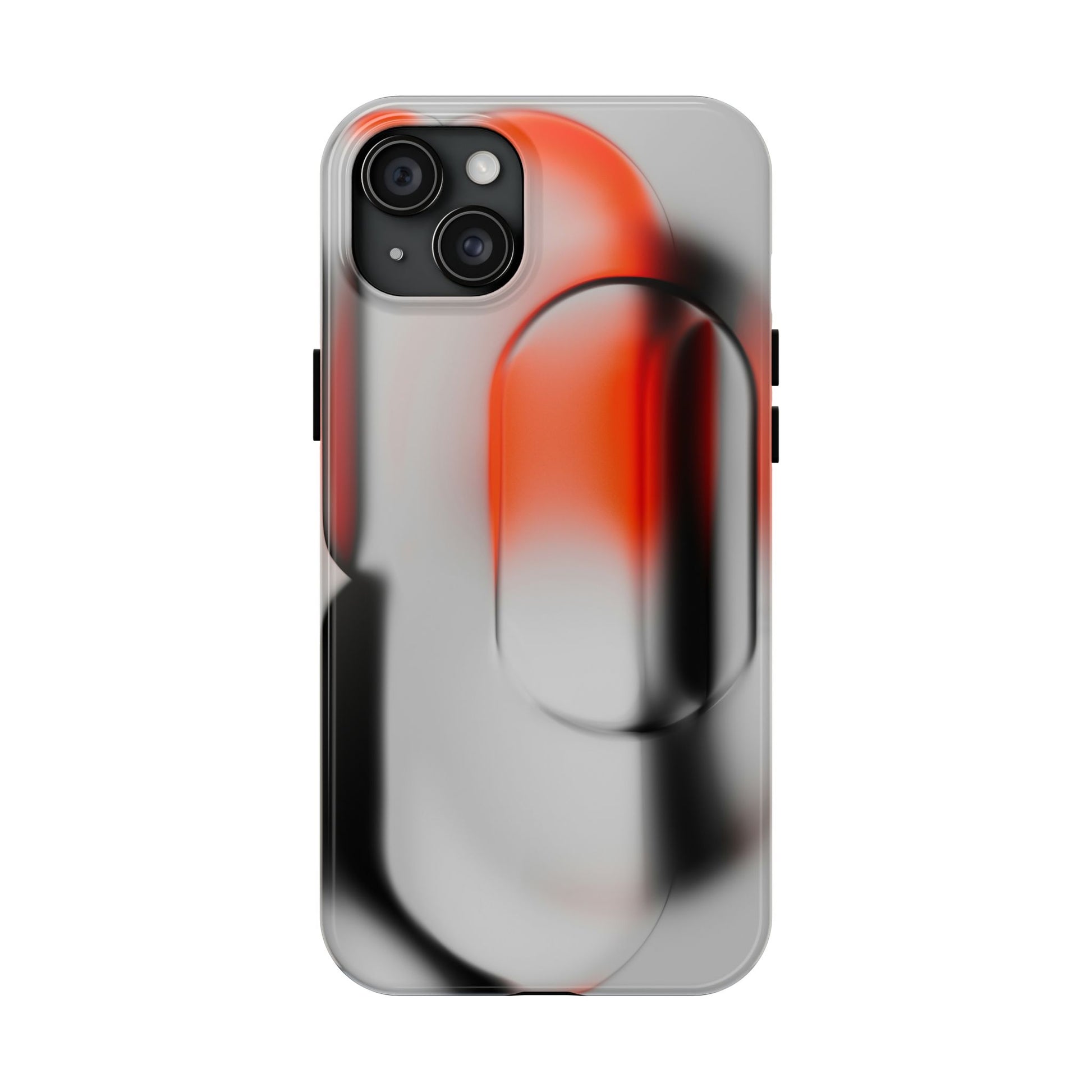 Sleek Abstract Red & Black Tough iPhone Case - CaseBud