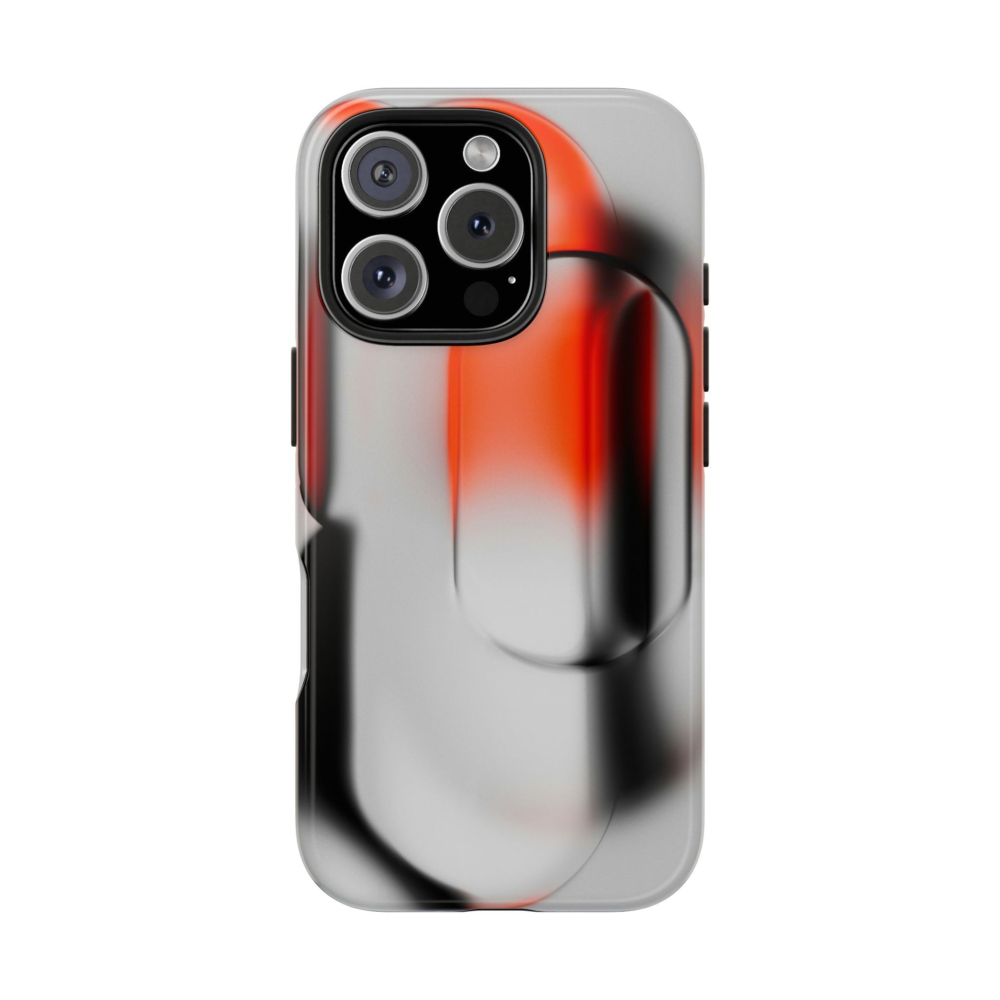 Sleek Abstract Red & Black Tough iPhone Case - CaseBud