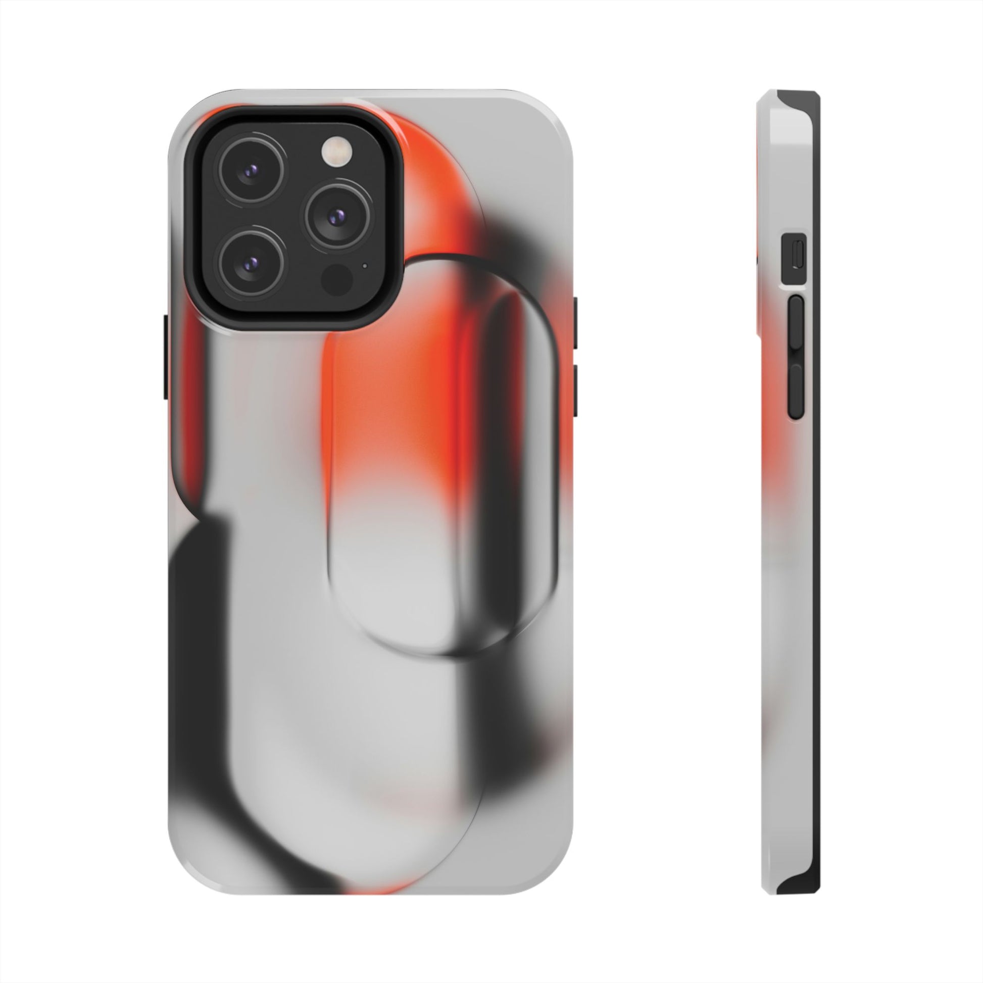 Sleek Abstract Red & Black Tough iPhone Case - CaseBud