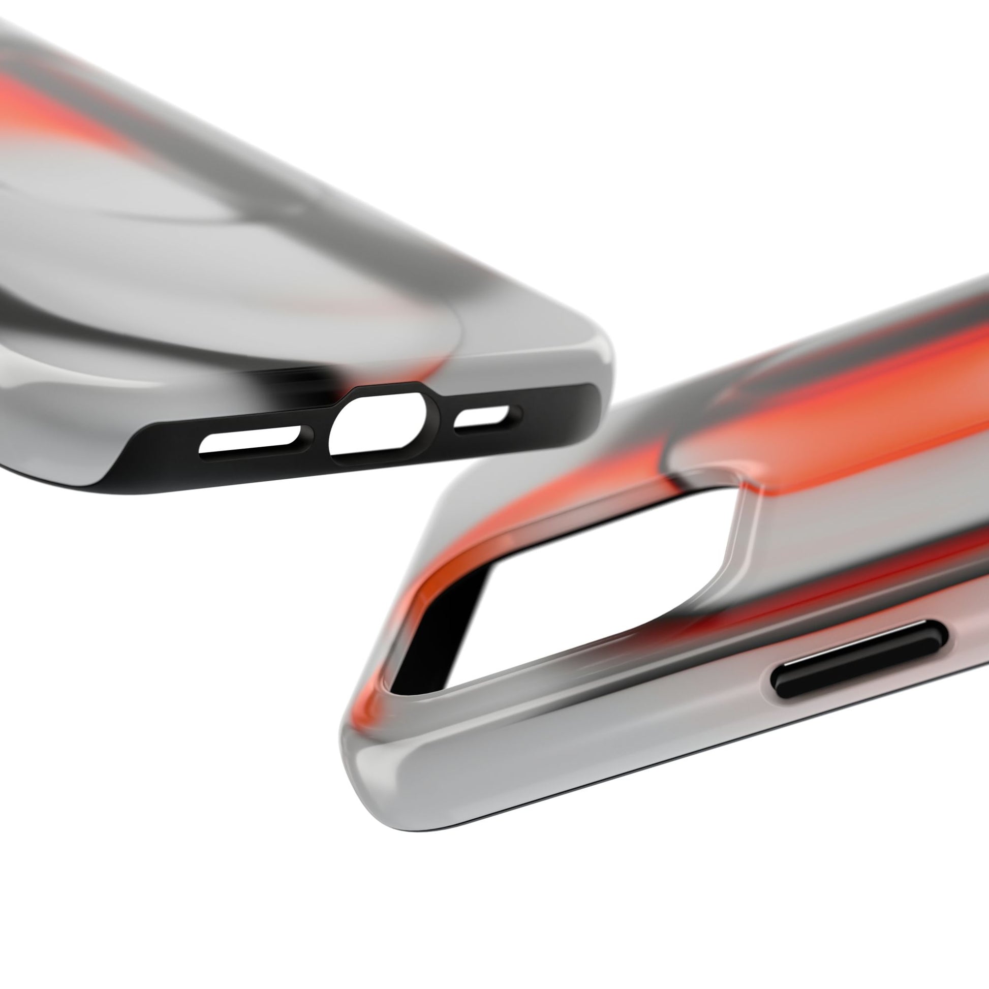 Sleek Abstract Red & Black Tough iPhone Case - CaseBud