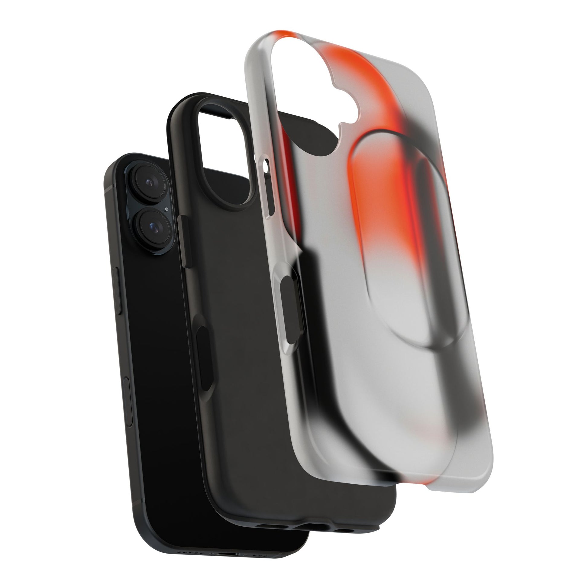 Sleek Abstract Red & Black Tough iPhone Case - CaseBud