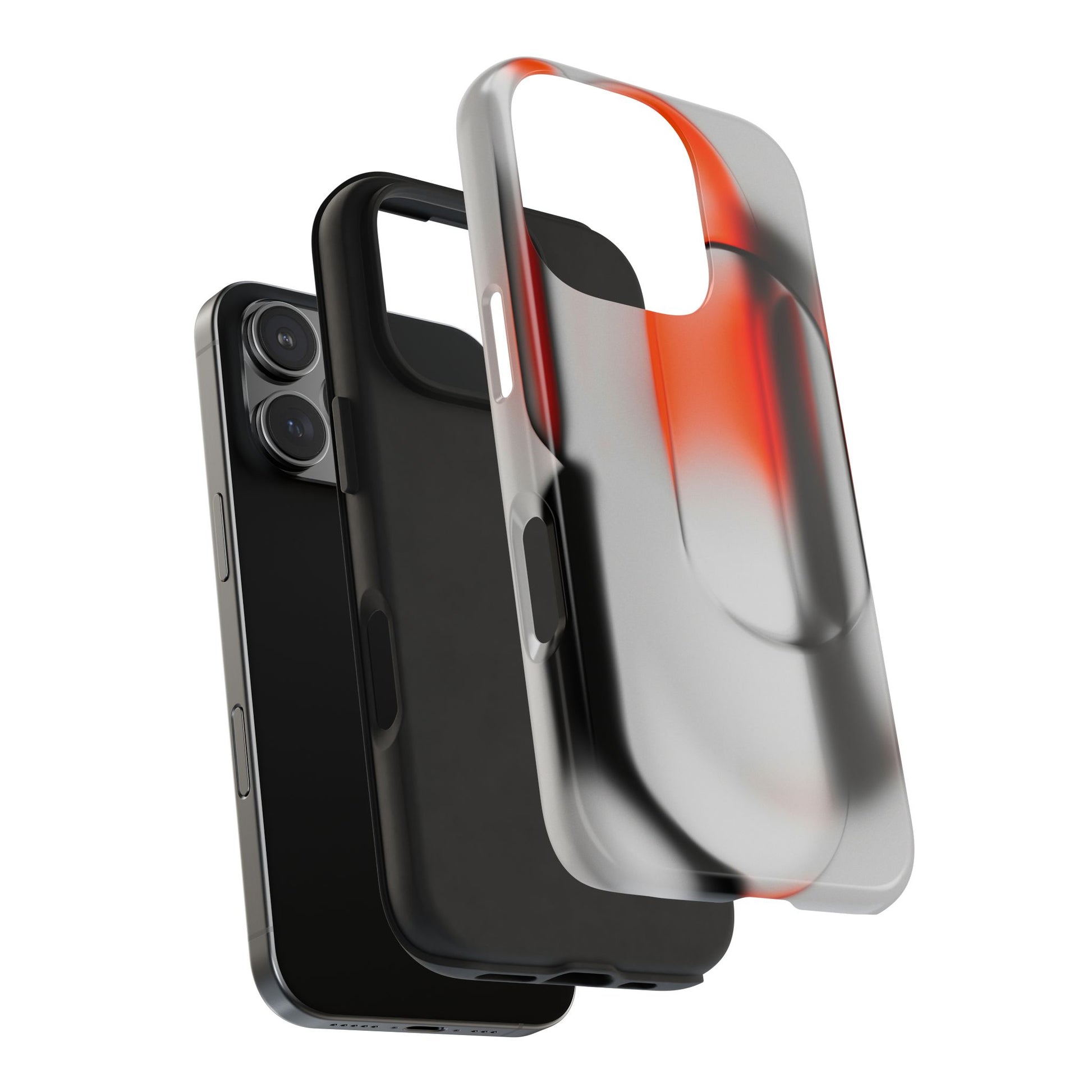 Sleek Abstract Red & Black Tough iPhone Case - CaseBud