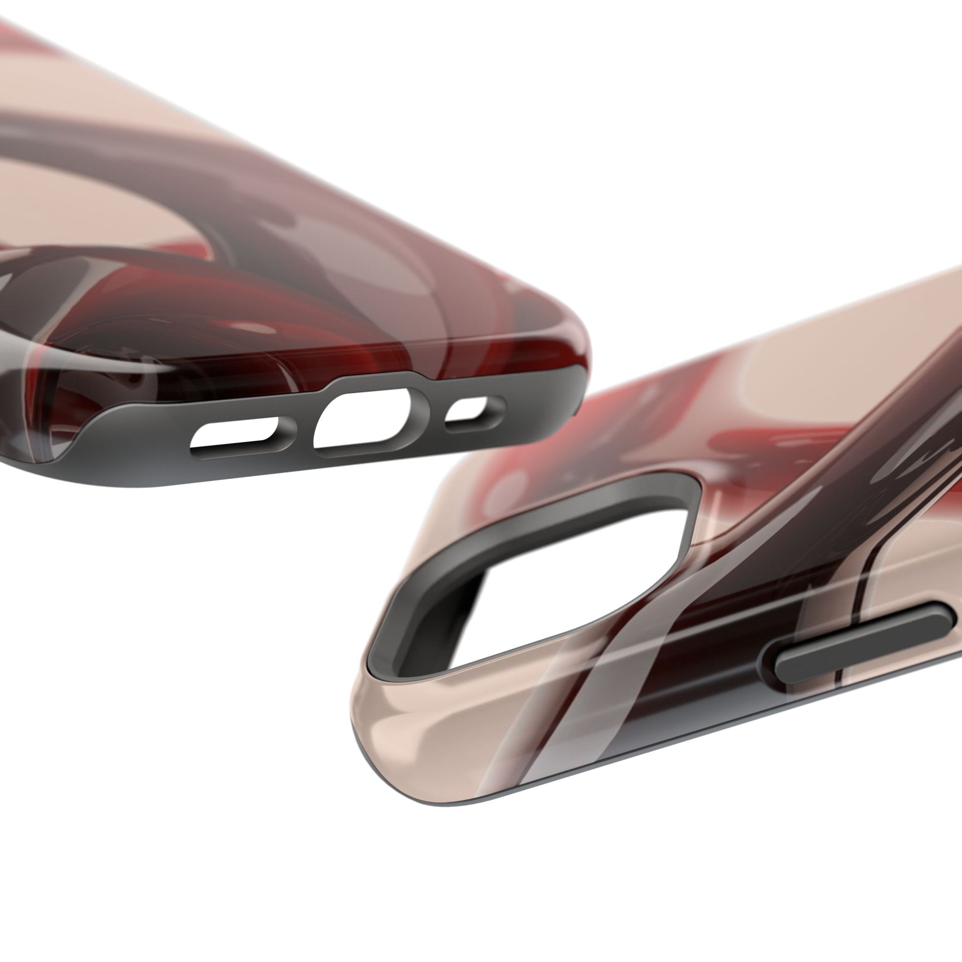 Sleek Red Minimalist Impact-Resistant iPhone Case - CaseBud