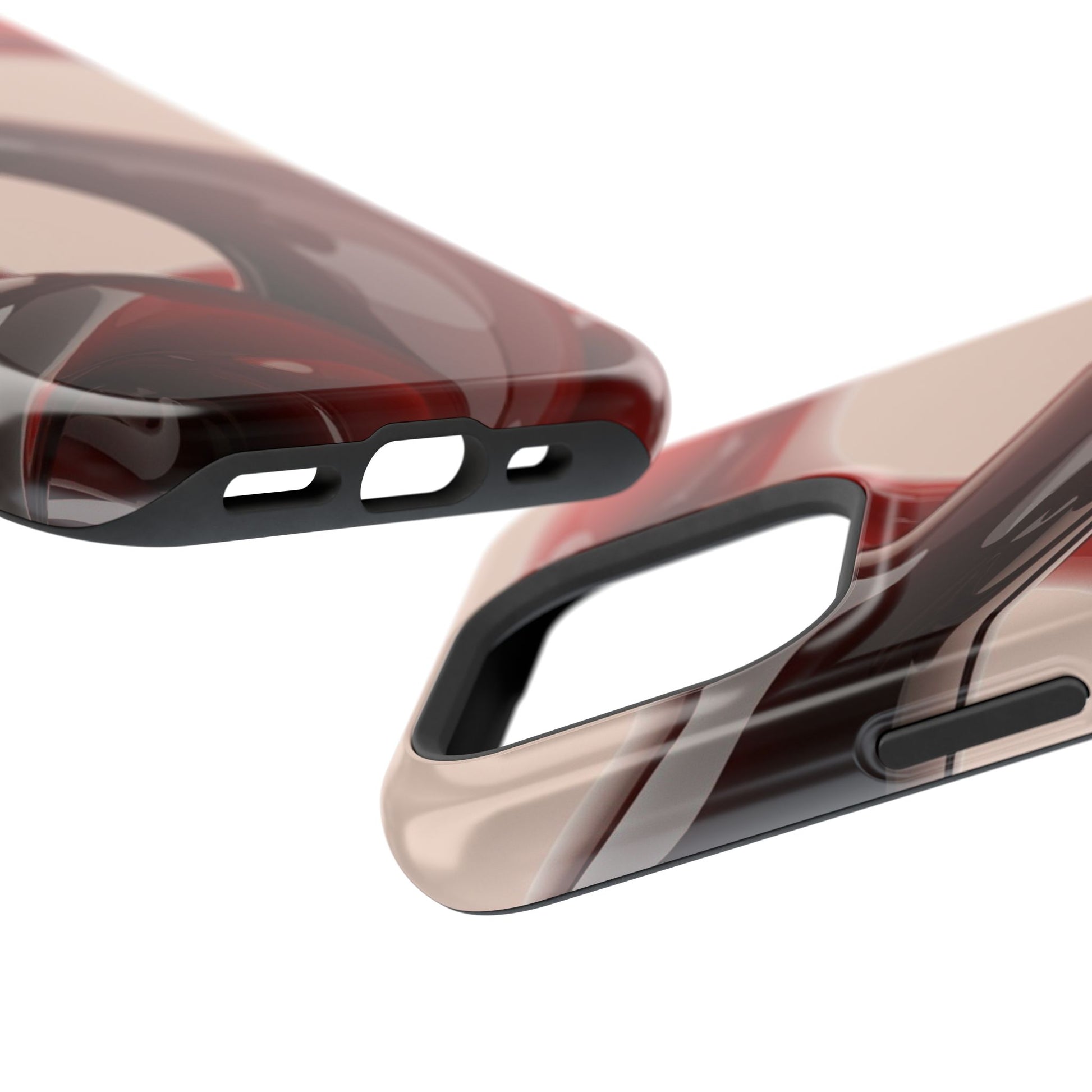 Sleek Red Minimalist Impact-Resistant iPhone Case - CaseBud
