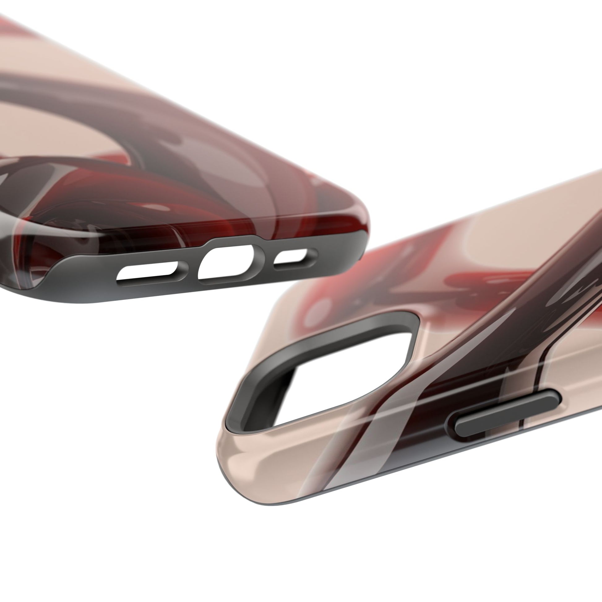 Sleek Red Minimalist Impact-Resistant iPhone Case - CaseBud