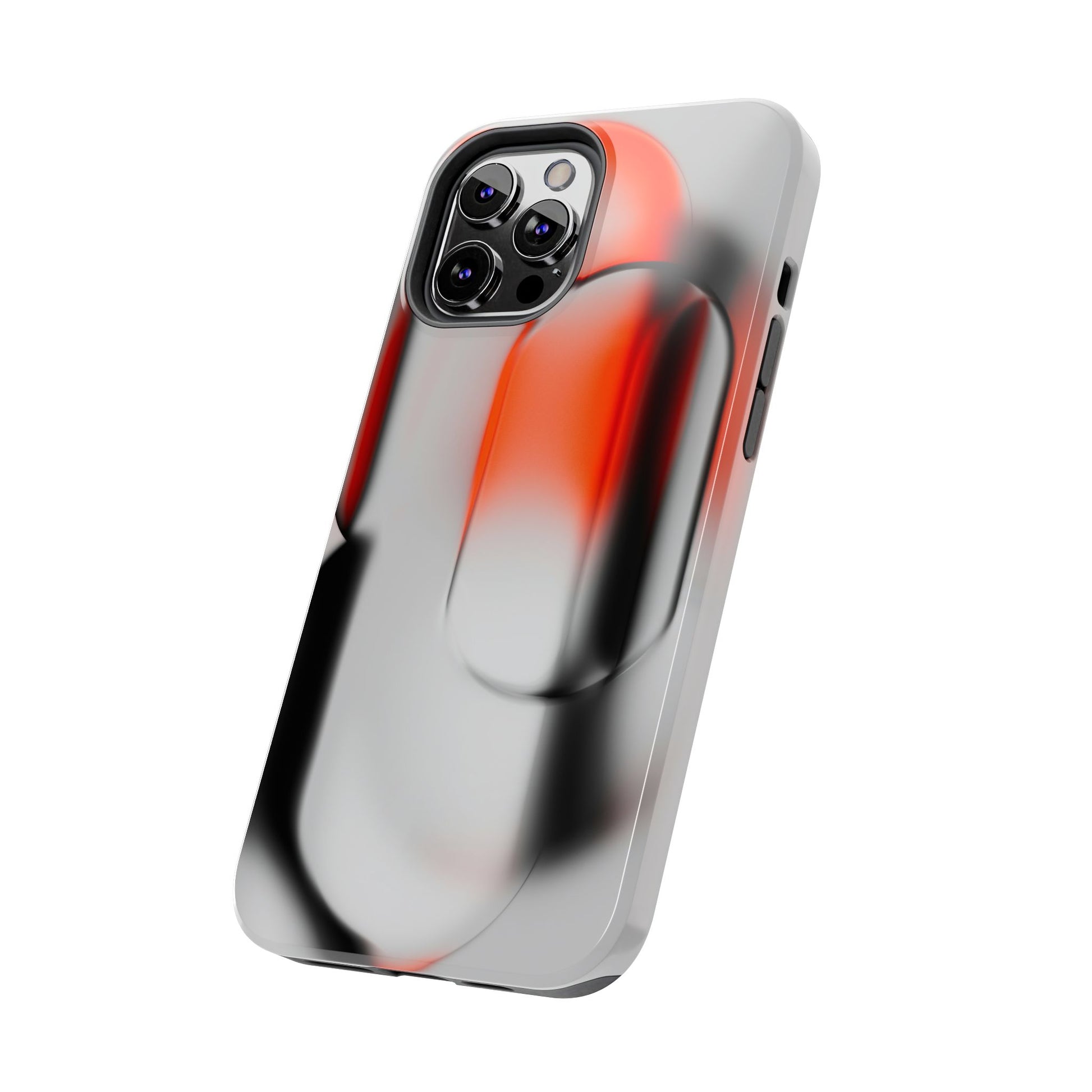 Sleek Abstract Red & Black Tough iPhone Case - CaseBud