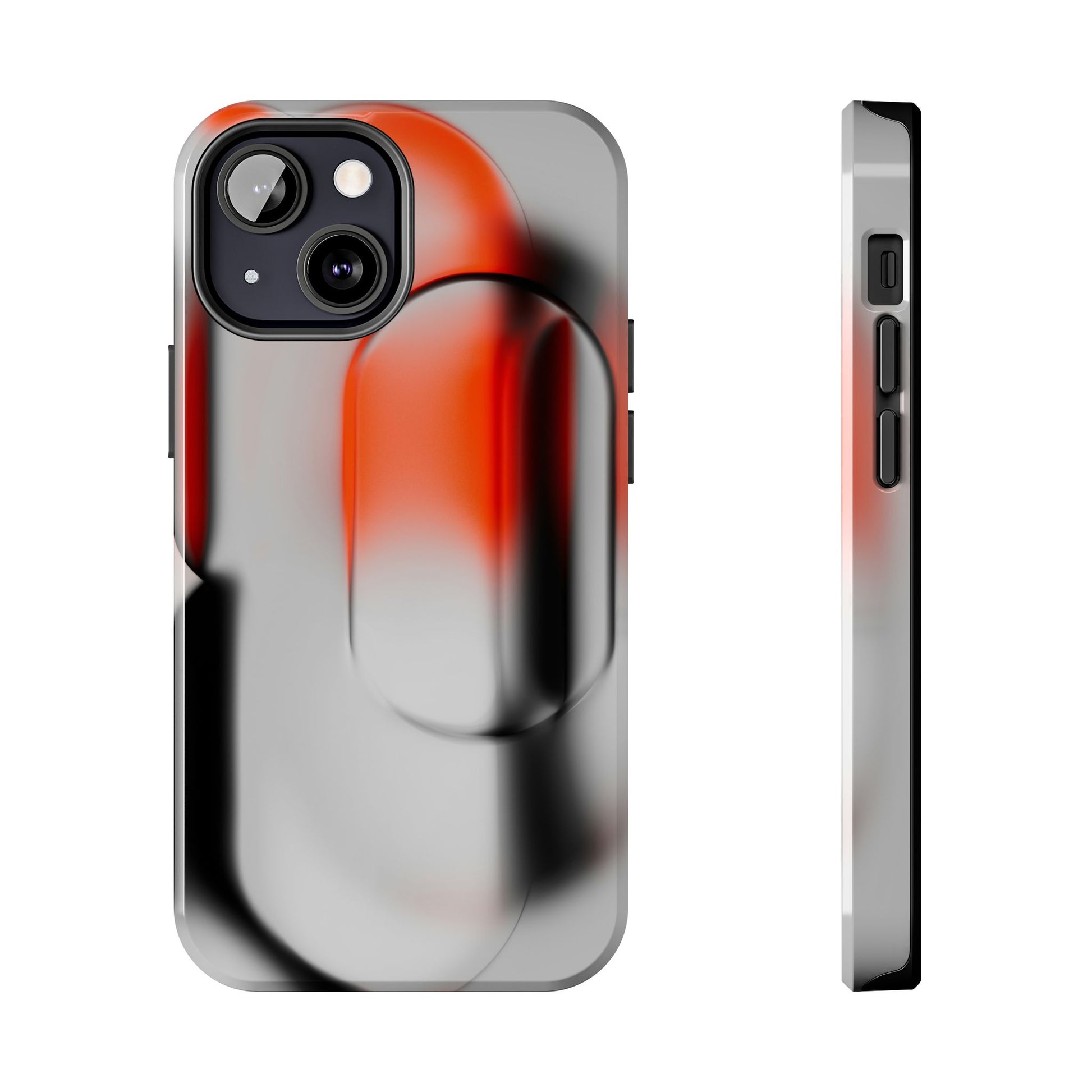 Sleek Abstract Red & Black Tough iPhone Case - CaseBud