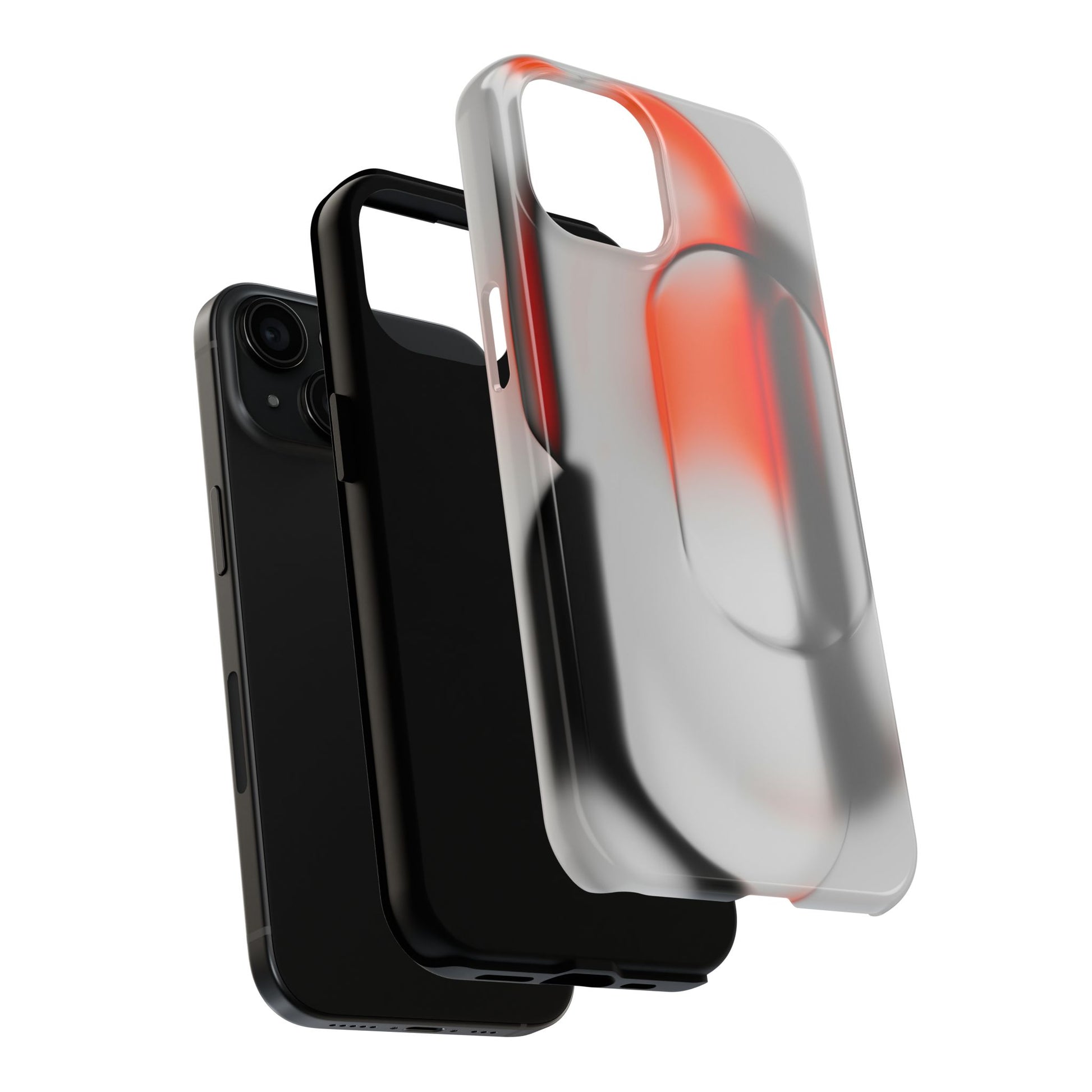 Sleek Abstract Red & Black Tough iPhone Case - CaseBud