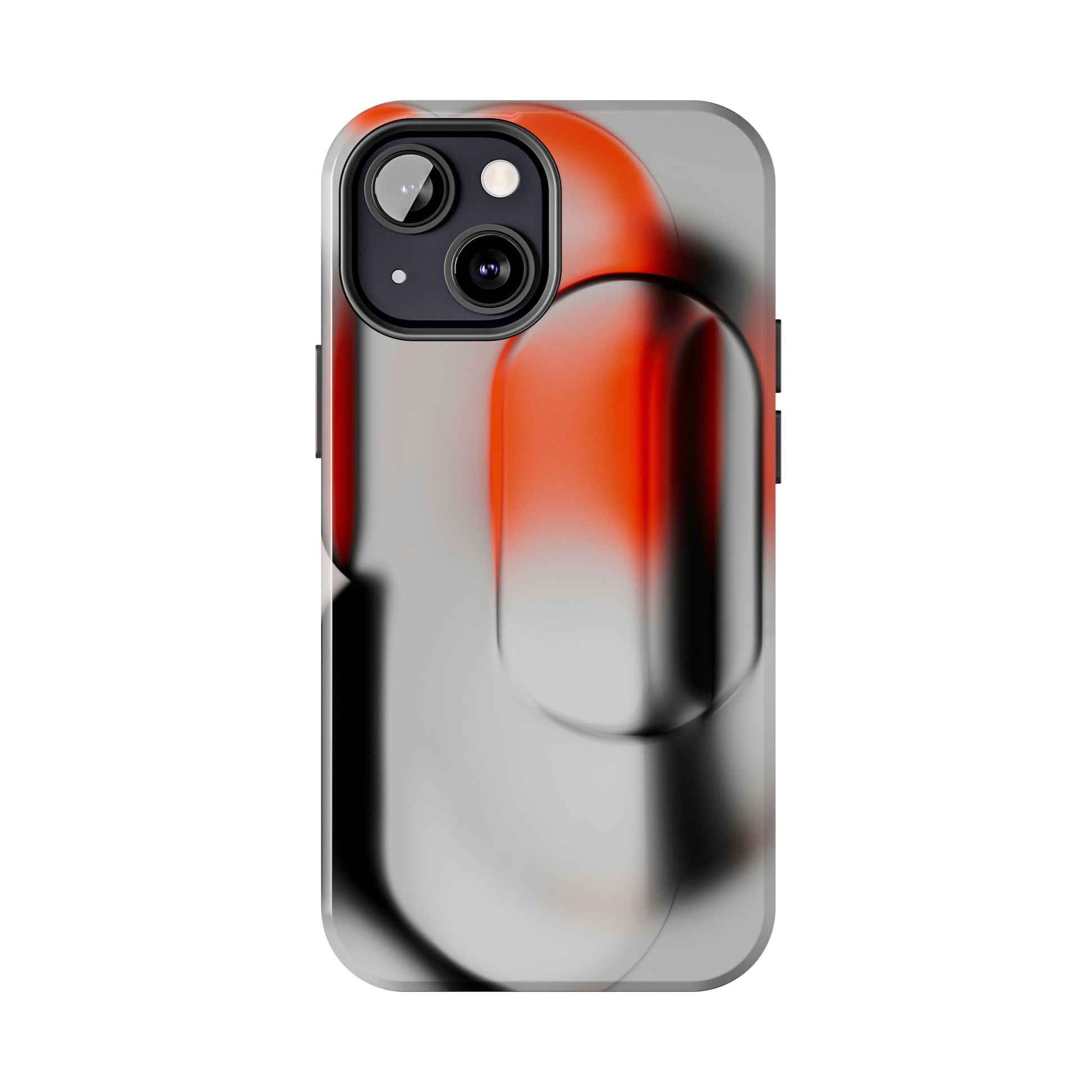 Sleek Abstract Red & Black Tough iPhone Case - CaseBud