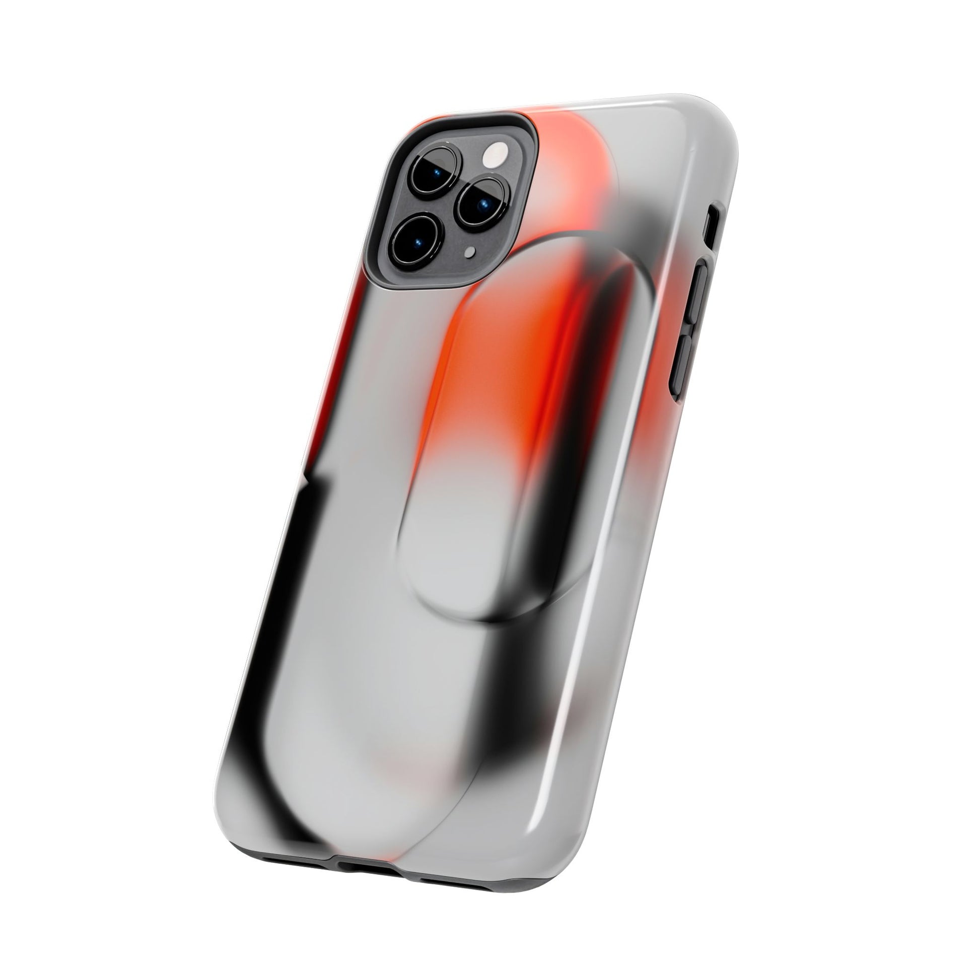 Sleek Abstract Red & Black Tough iPhone Case - CaseBud