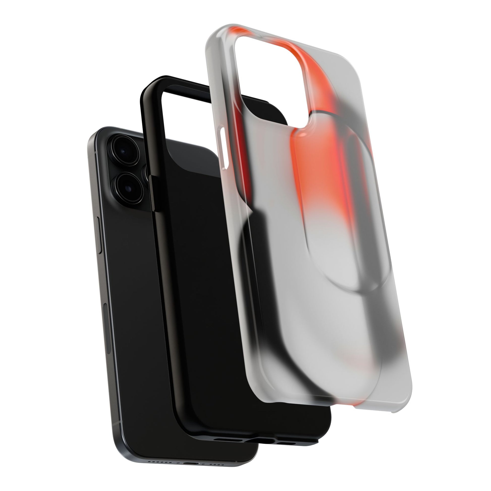 Sleek Abstract Red & Black Tough iPhone Case - CaseBud