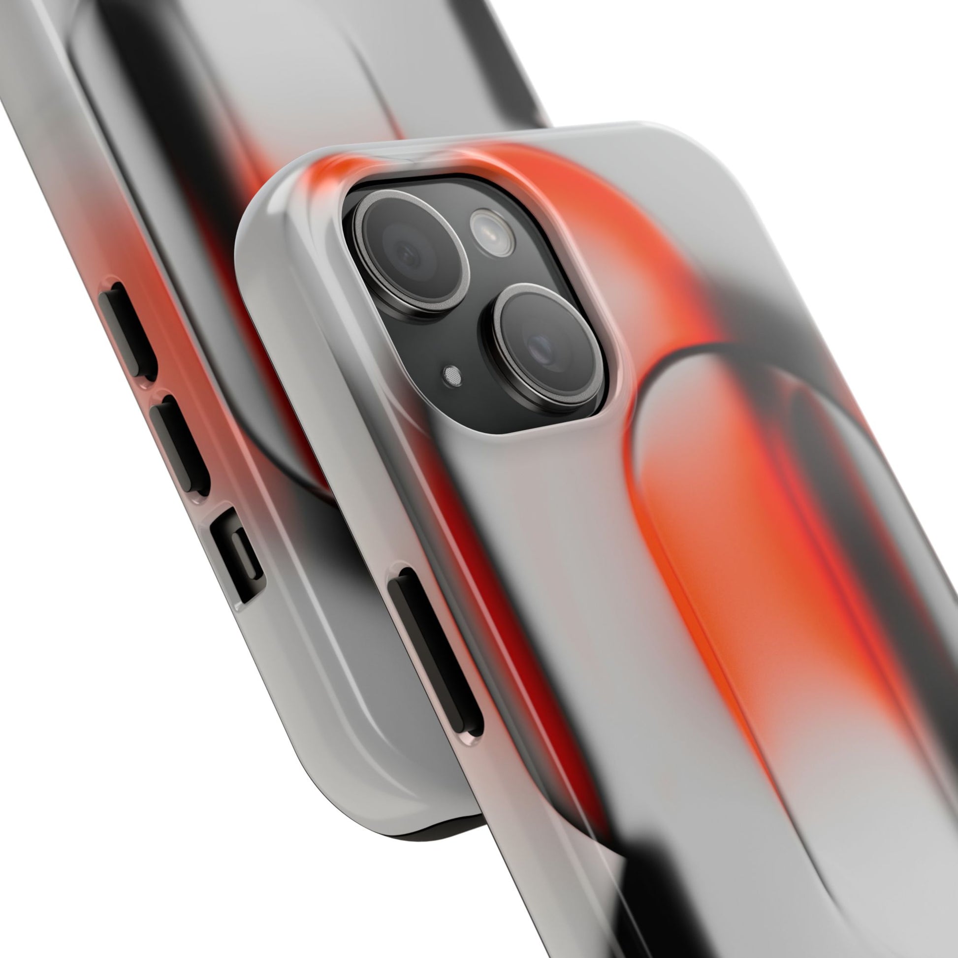 Sleek Abstract Red & Black Tough iPhone Case - CaseBud