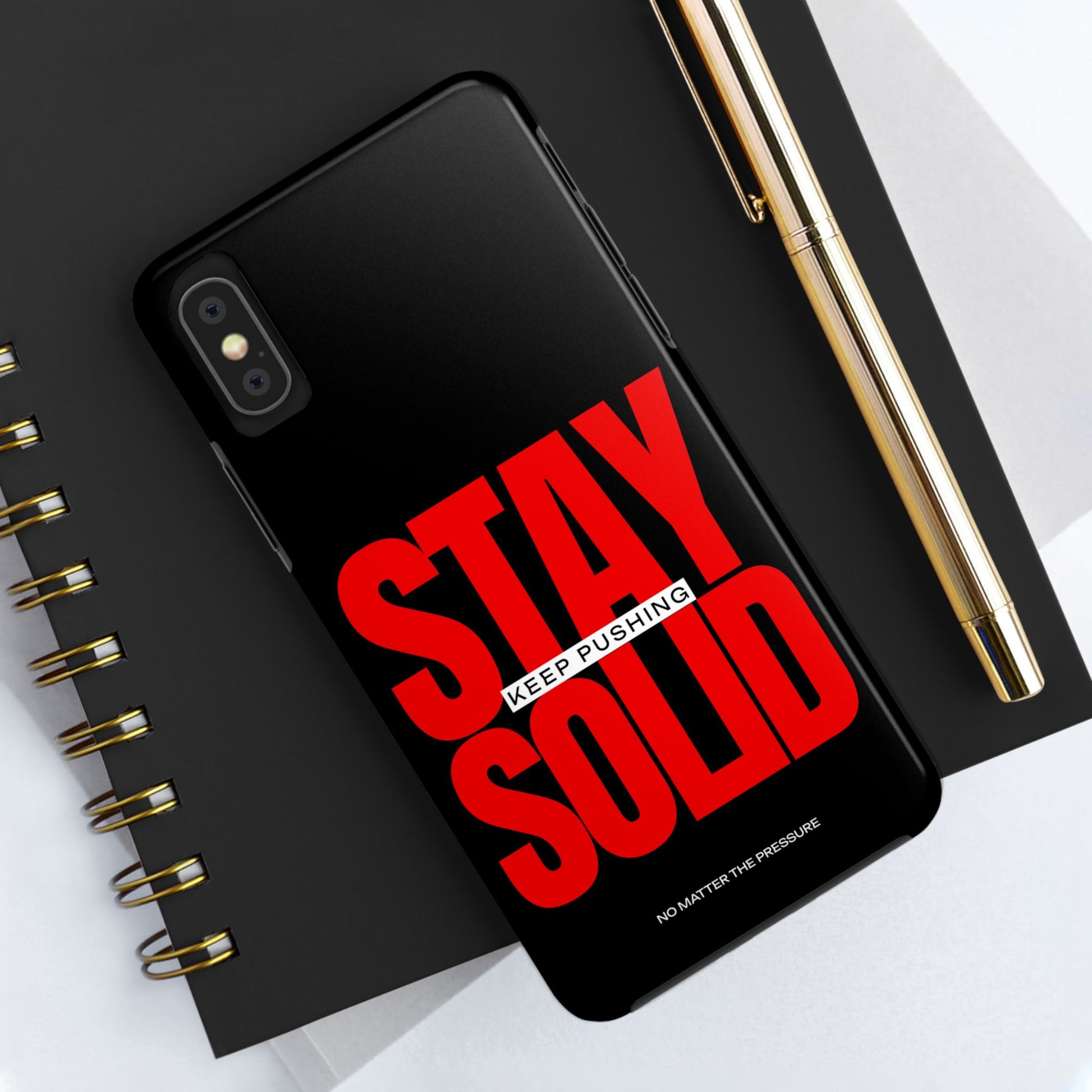 “Stay Solid” Motivational Tough iPhone Case - CaseBud
