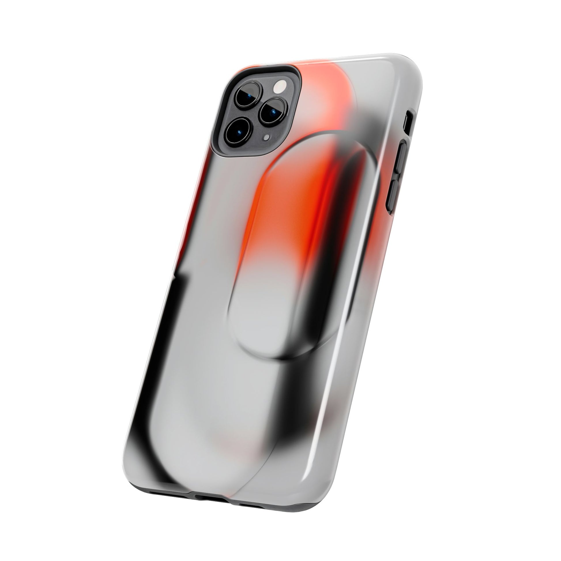 Sleek Abstract Red & Black Tough iPhone Case - CaseBud