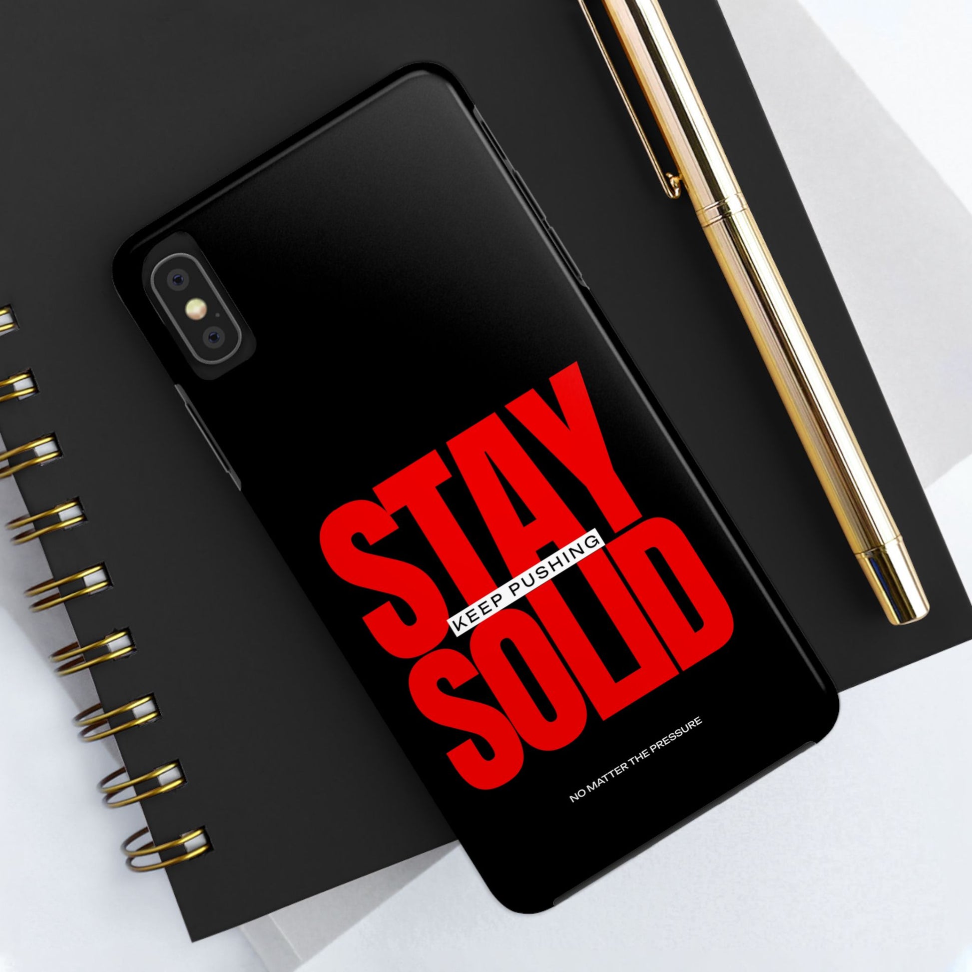 “Stay Solid” Motivational Tough iPhone Case - CaseBud