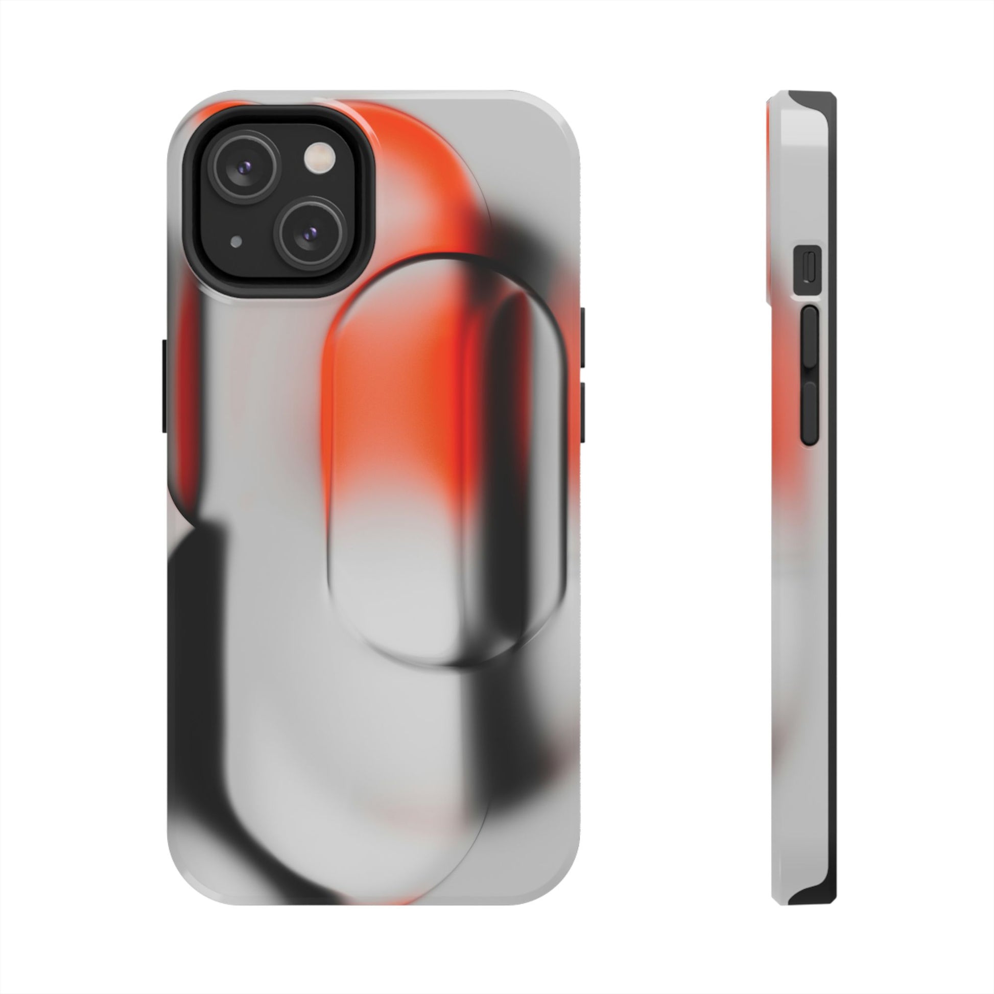 Sleek Abstract Red & Black Tough iPhone Case - CaseBud