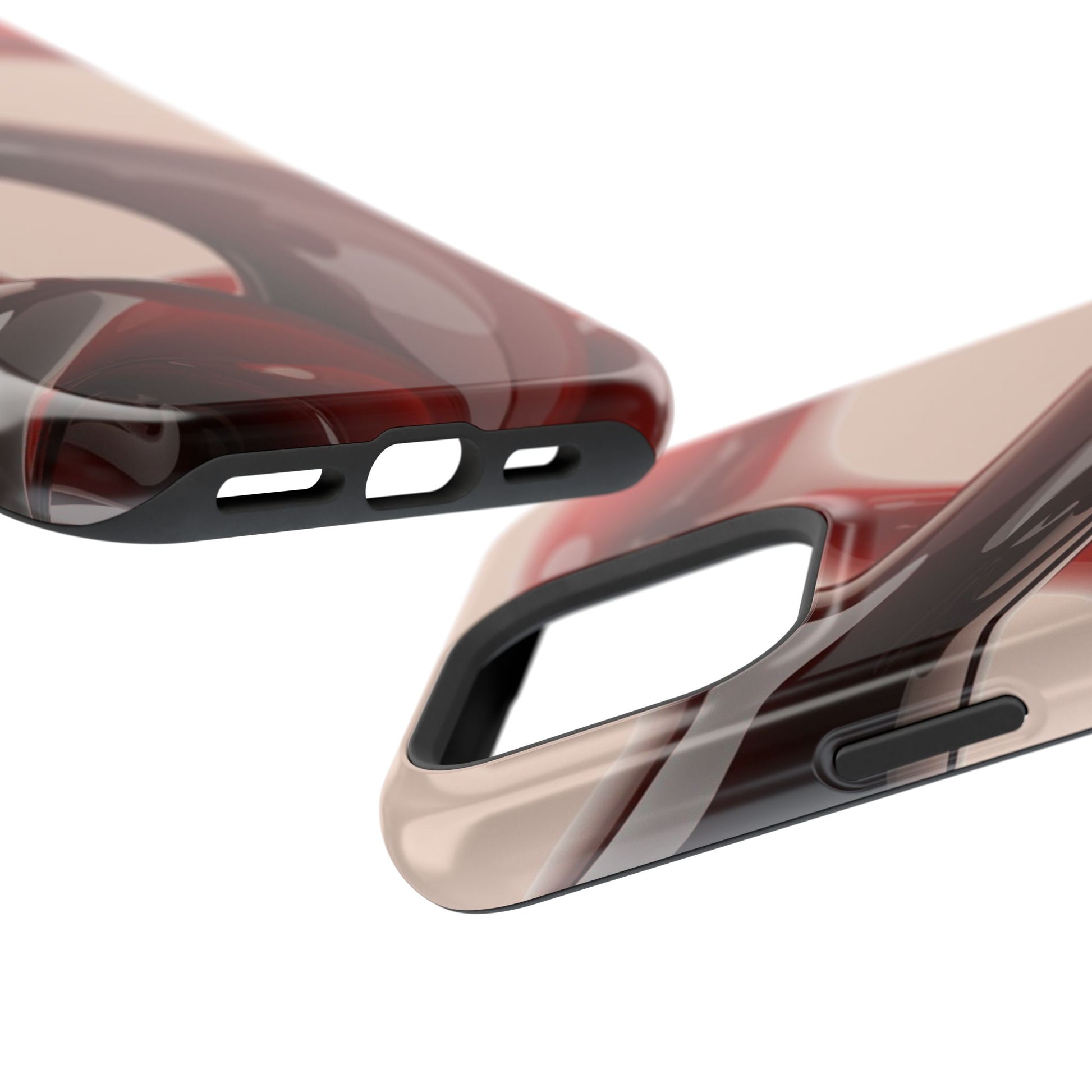 Sleek Red Minimalist Impact-Resistant iPhone Case - CaseBud