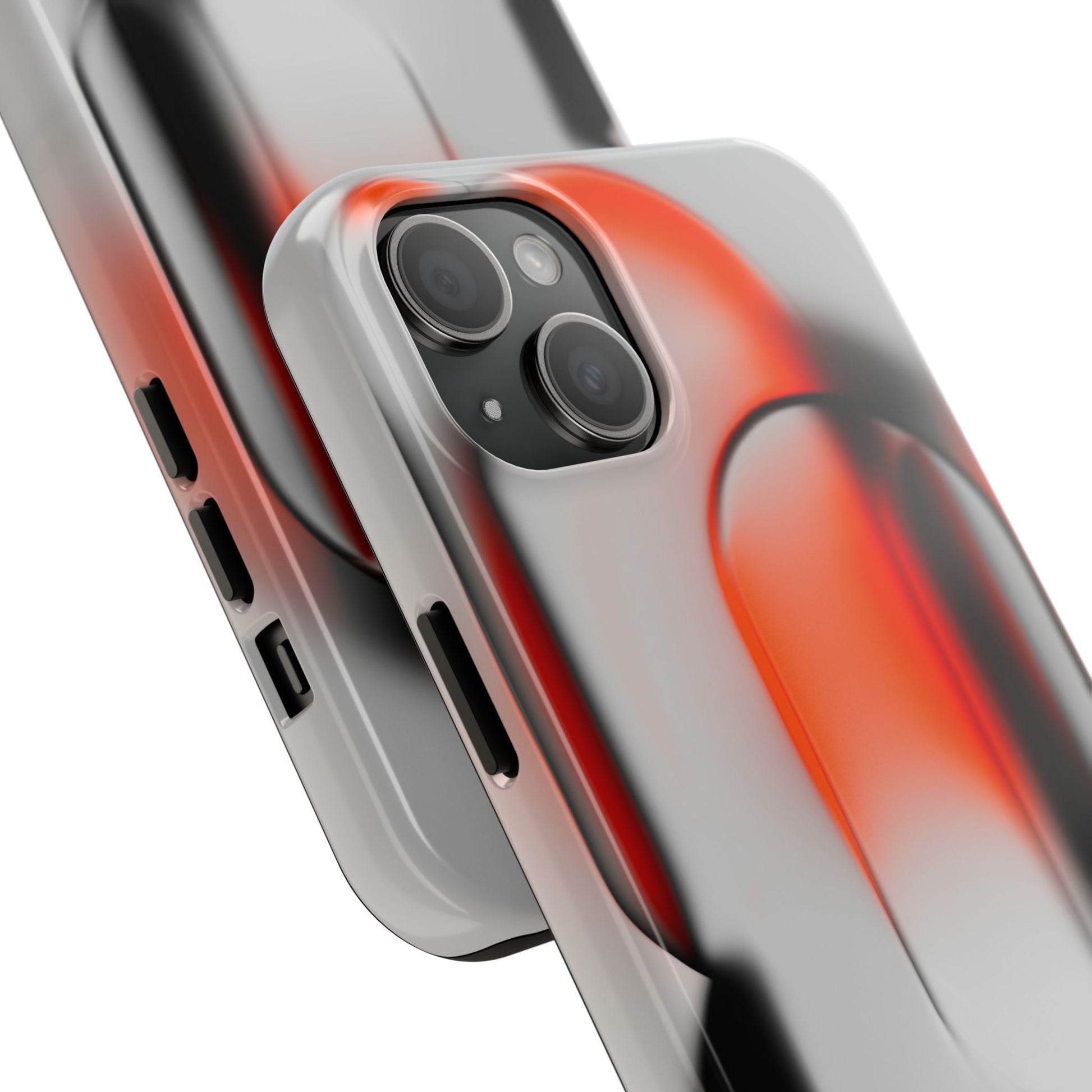 Sleek Abstract Red & Black Tough iPhone Case - CaseBud