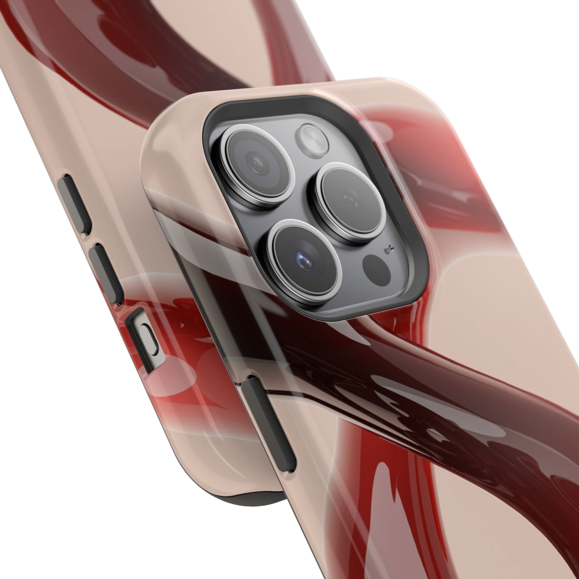 Sleek Red Minimalist Impact-Resistant iPhone Case - CaseBud