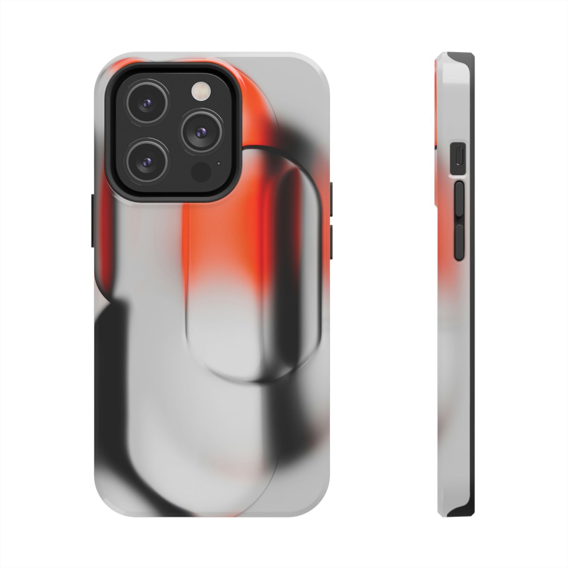 Sleek Abstract Red & Black Tough iPhone Case - CaseBud