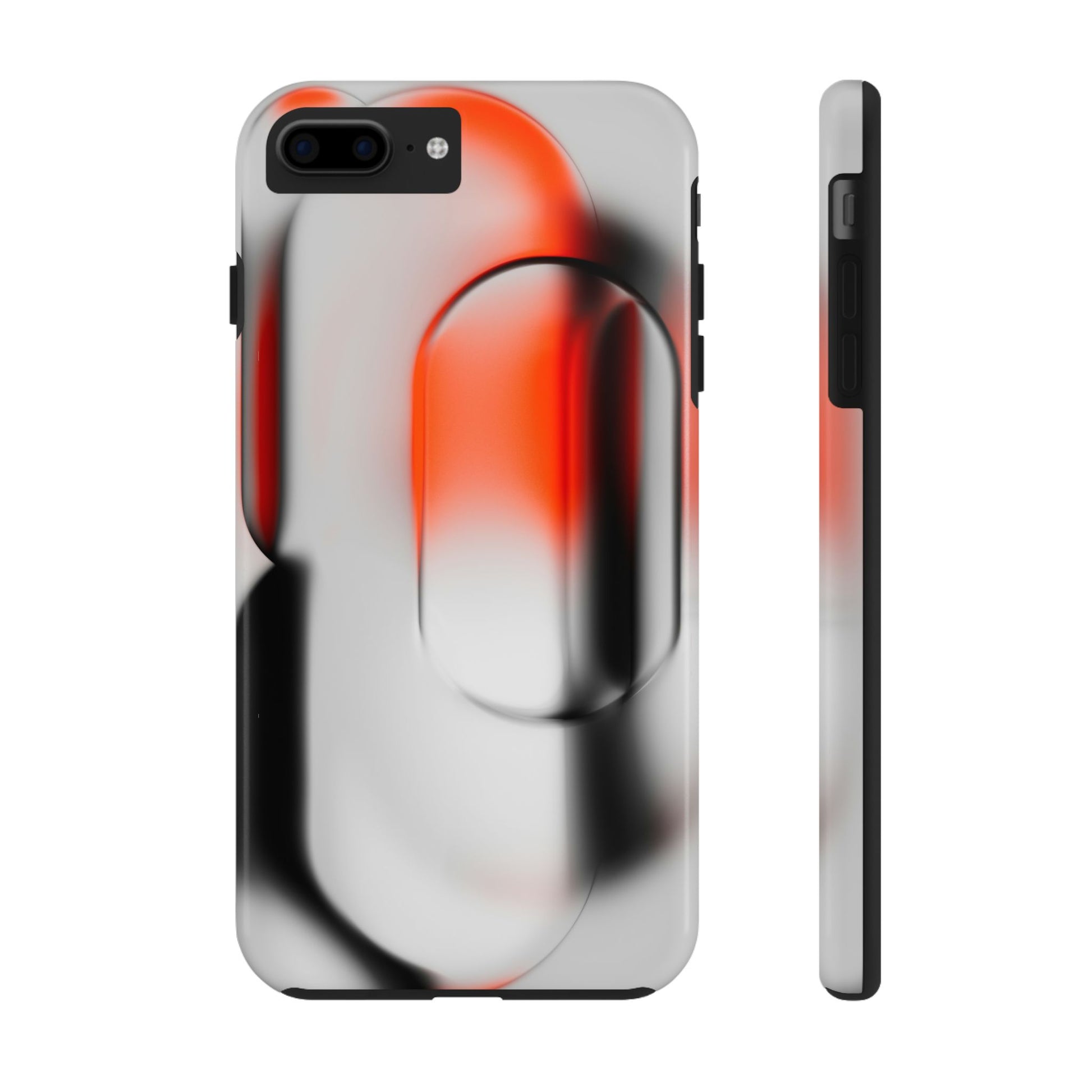 Sleek Abstract Red & Black Tough iPhone Case - CaseBud