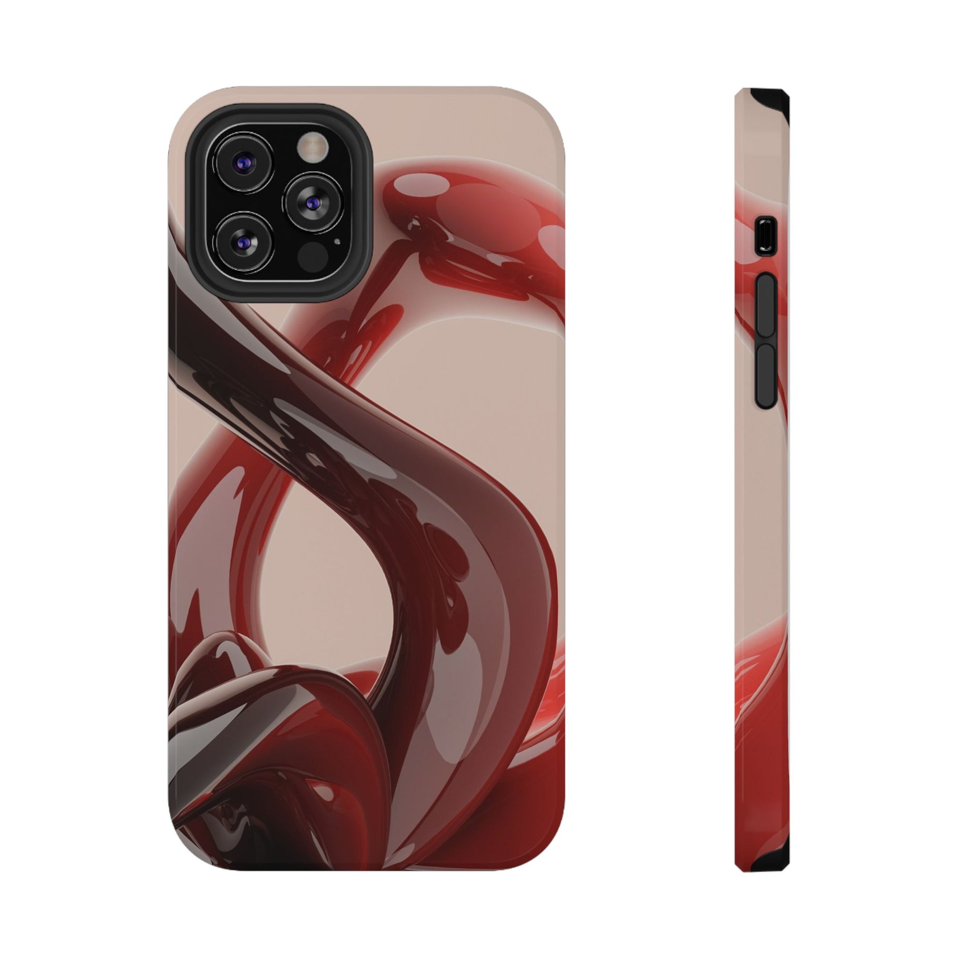 Sleek Red Minimalist Impact-Resistant iPhone Case - CaseBud