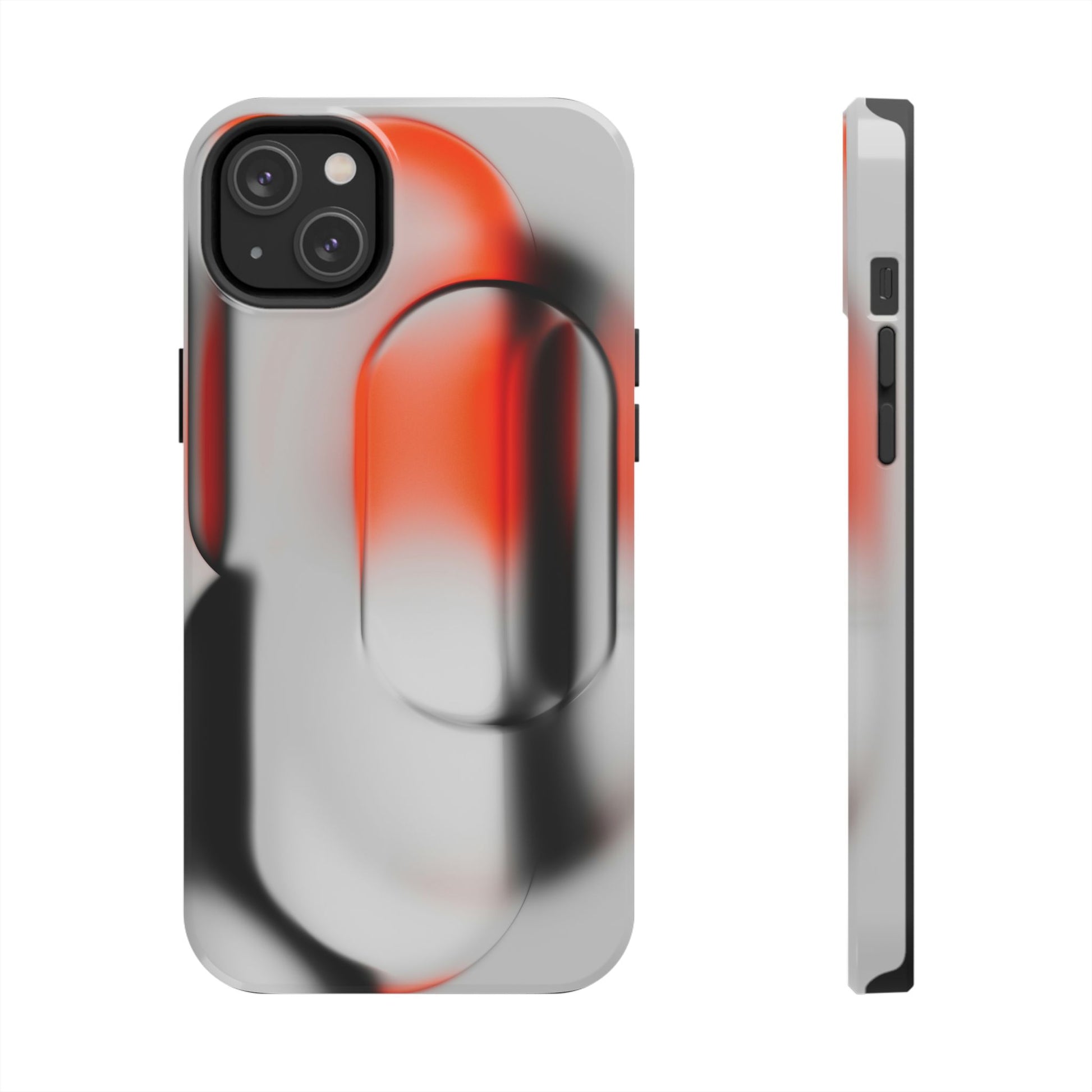 Sleek Abstract Red & Black Tough iPhone Case - CaseBud