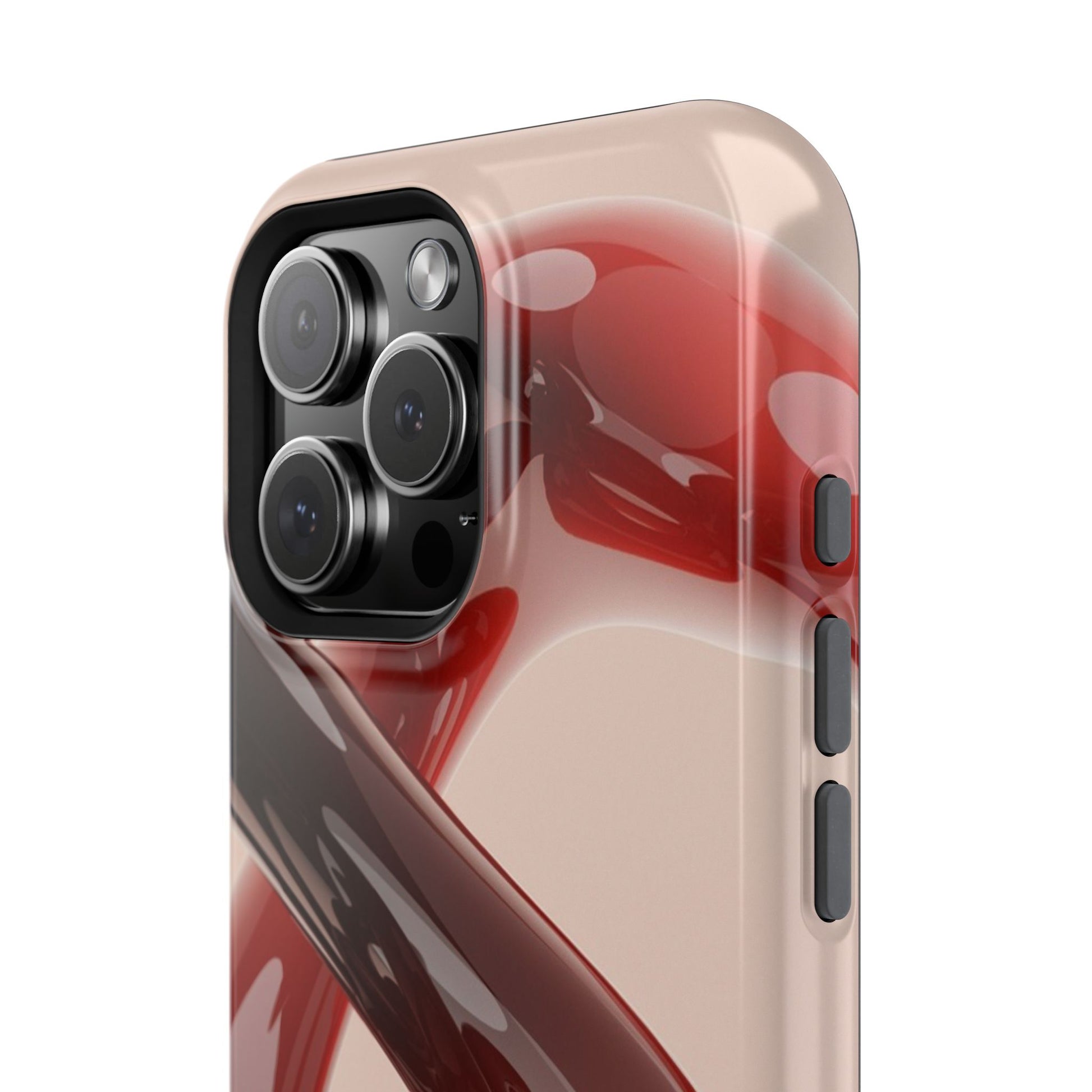 Sleek Red Minimalist Impact-Resistant iPhone Case - CaseBud