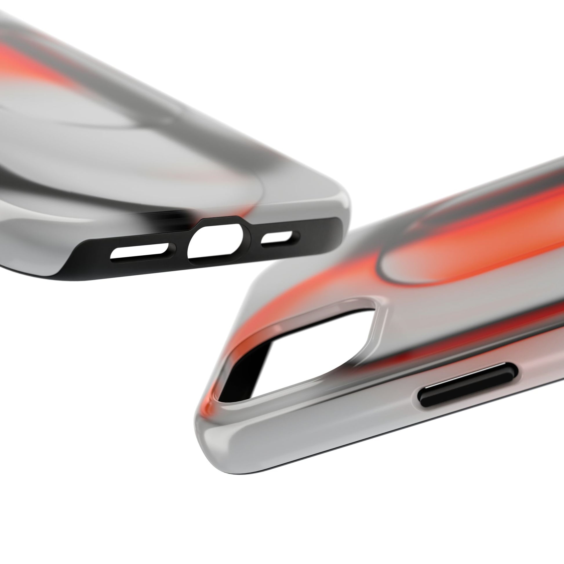 Sleek Abstract Red & Black Tough iPhone Case - CaseBud