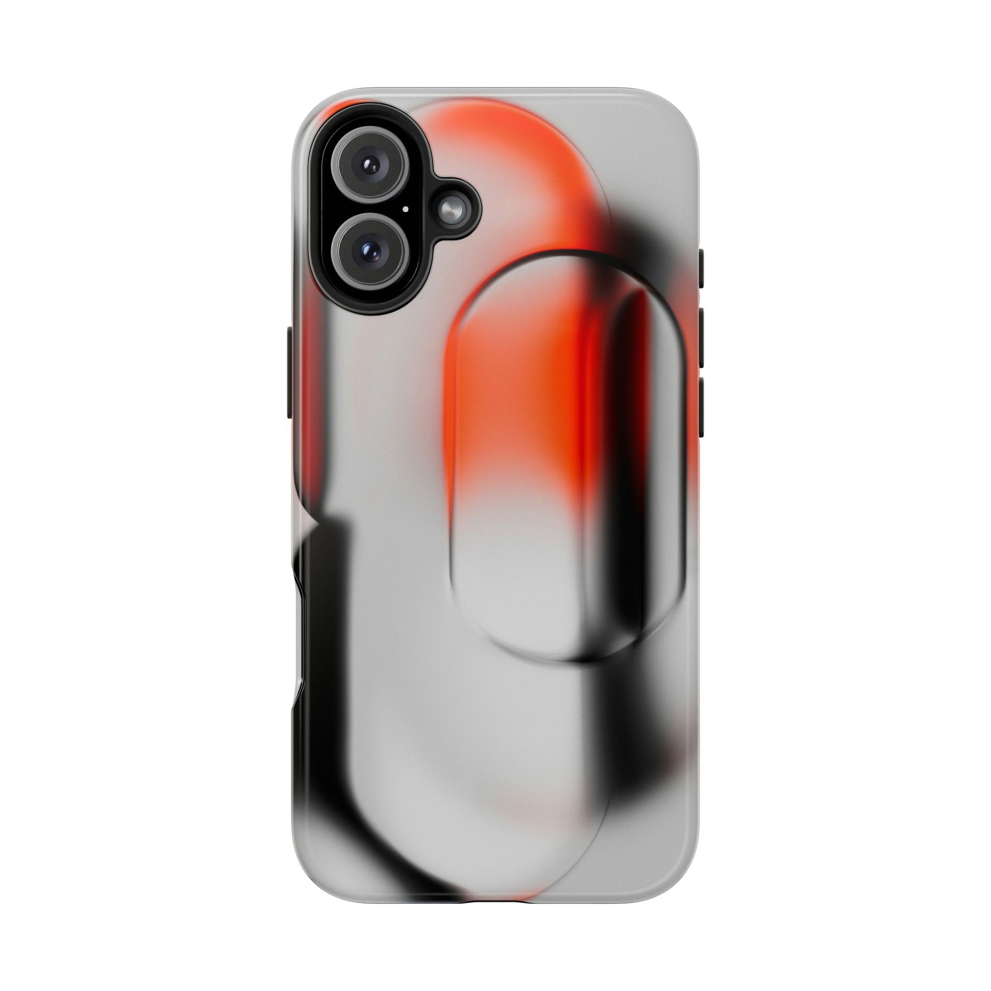 Sleek Abstract Red & Black Tough iPhone Case - CaseBud