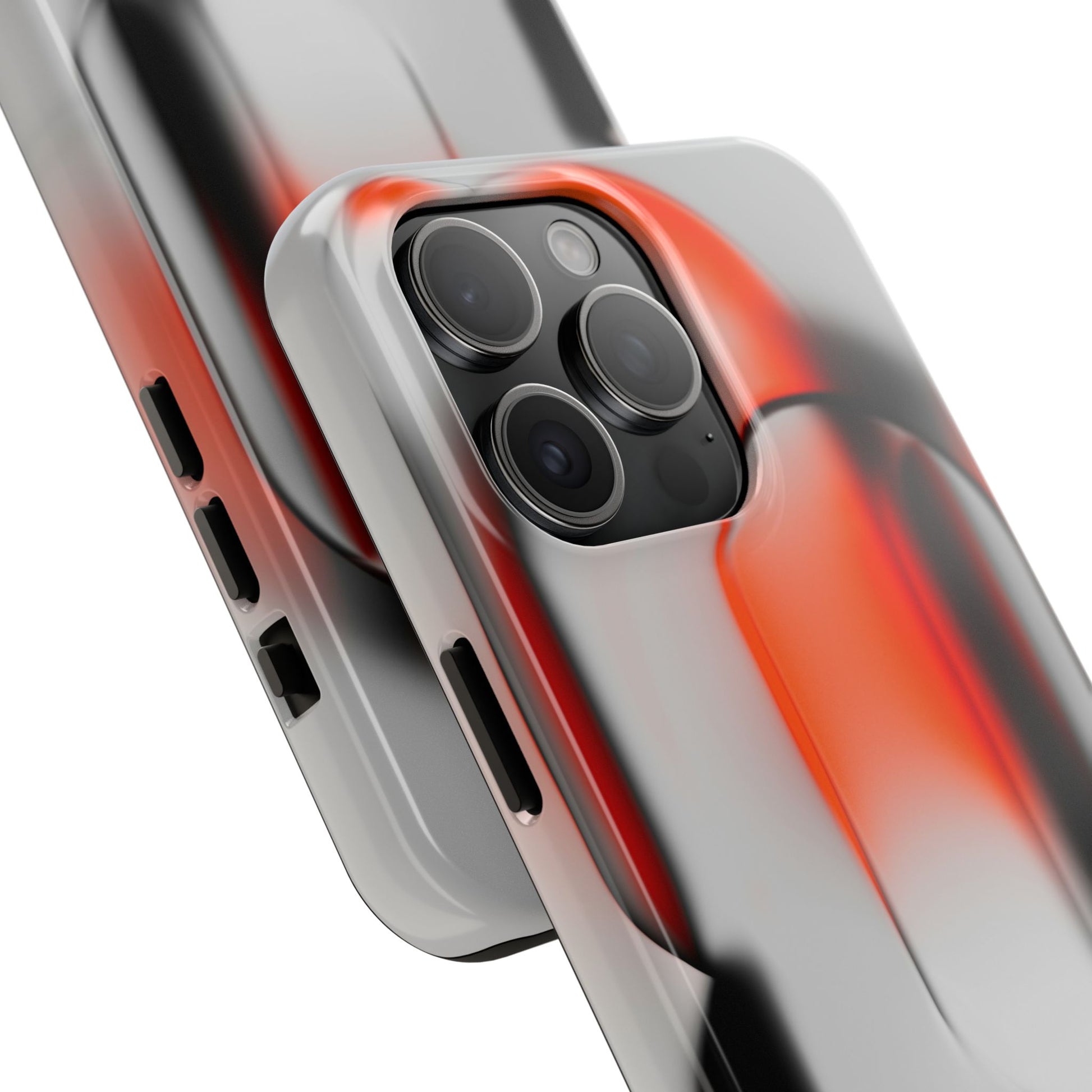 Sleek Abstract Red & Black Tough iPhone Case - CaseBud