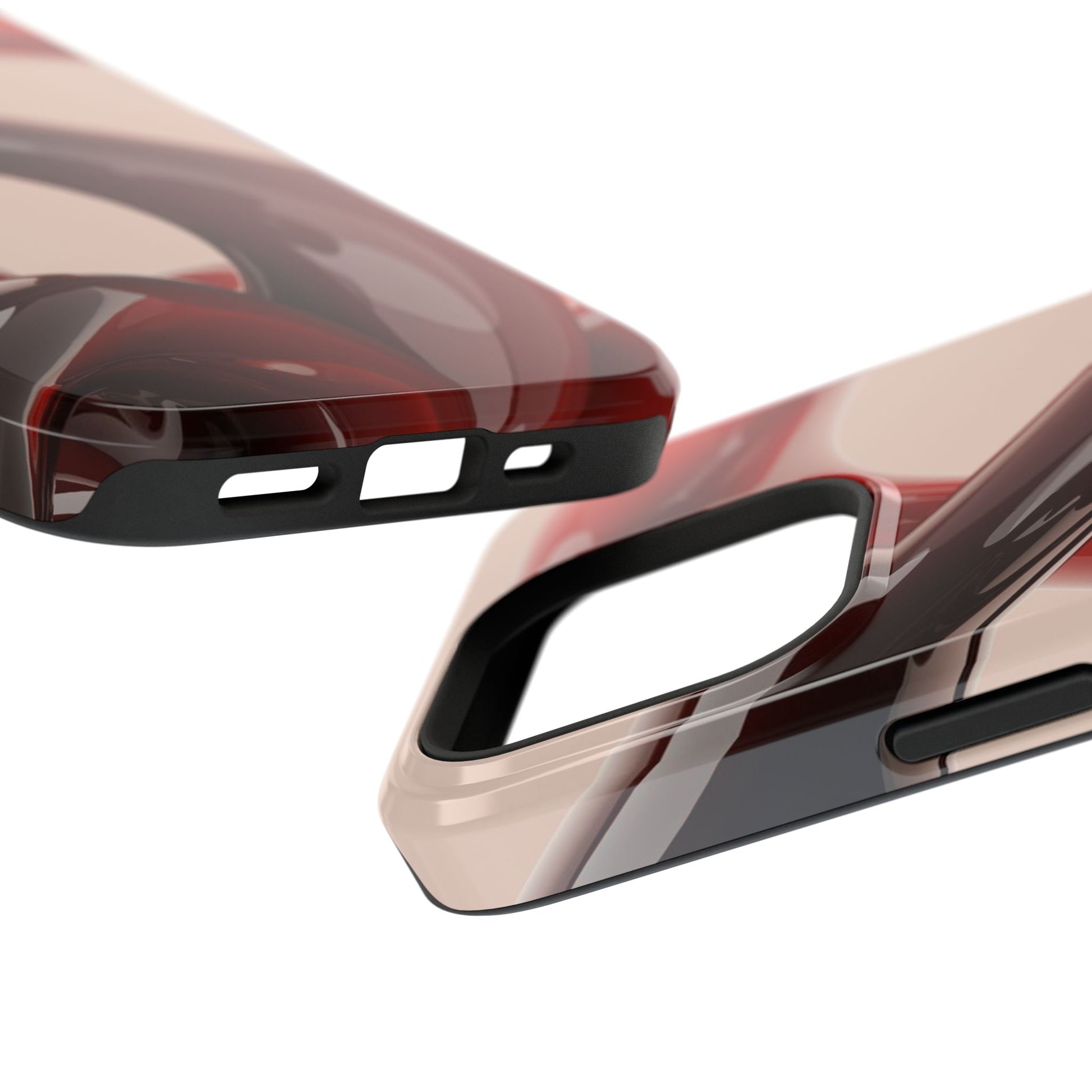 Sleek Red Minimalist Impact-Resistant iPhone Case - CaseBud