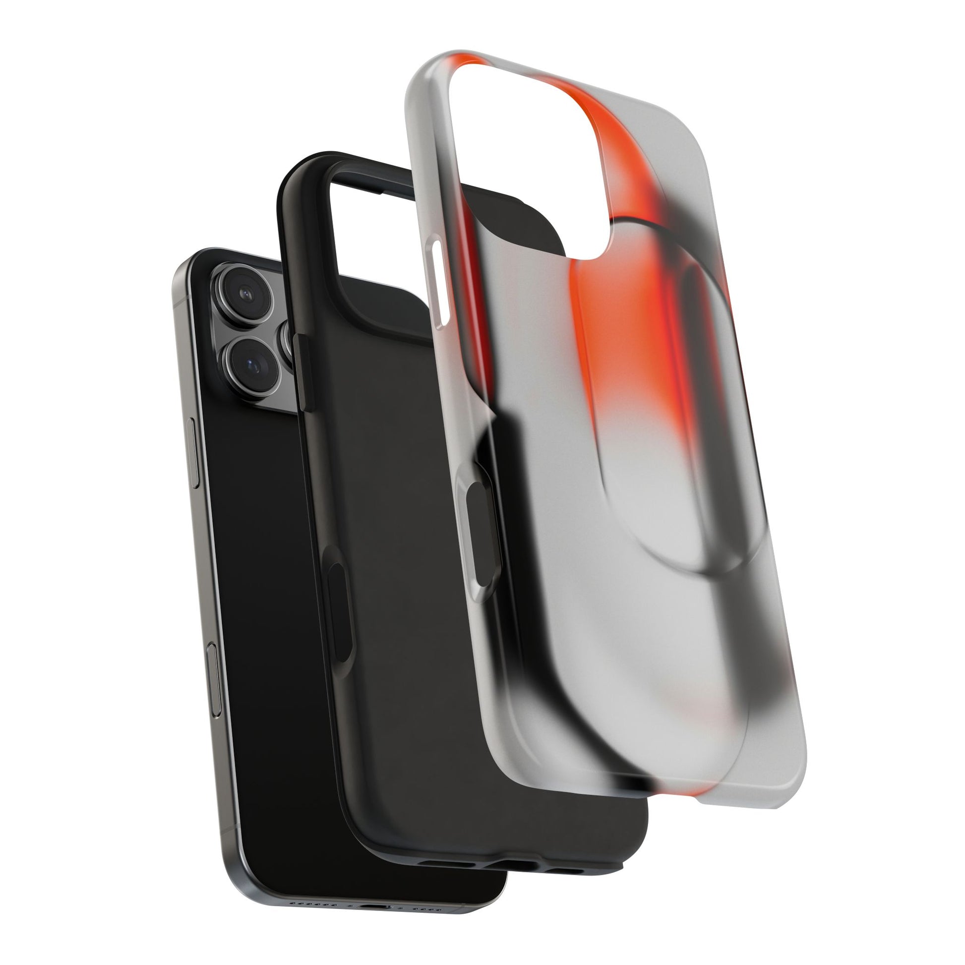 Sleek Abstract Red & Black Tough iPhone Case - CaseBud