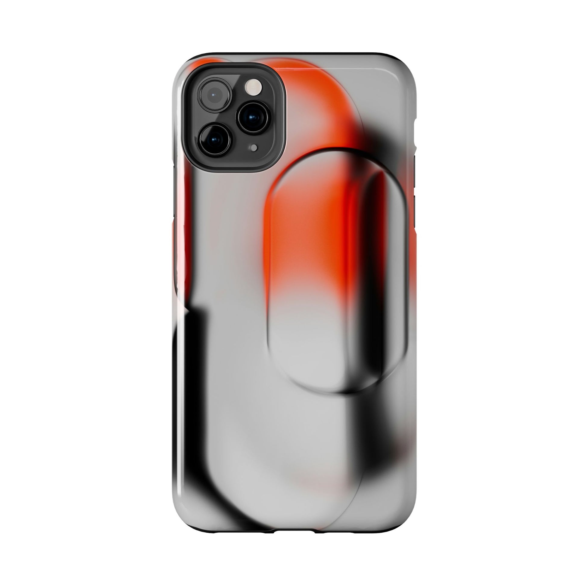 Sleek Abstract Red & Black Tough iPhone Case - CaseBud