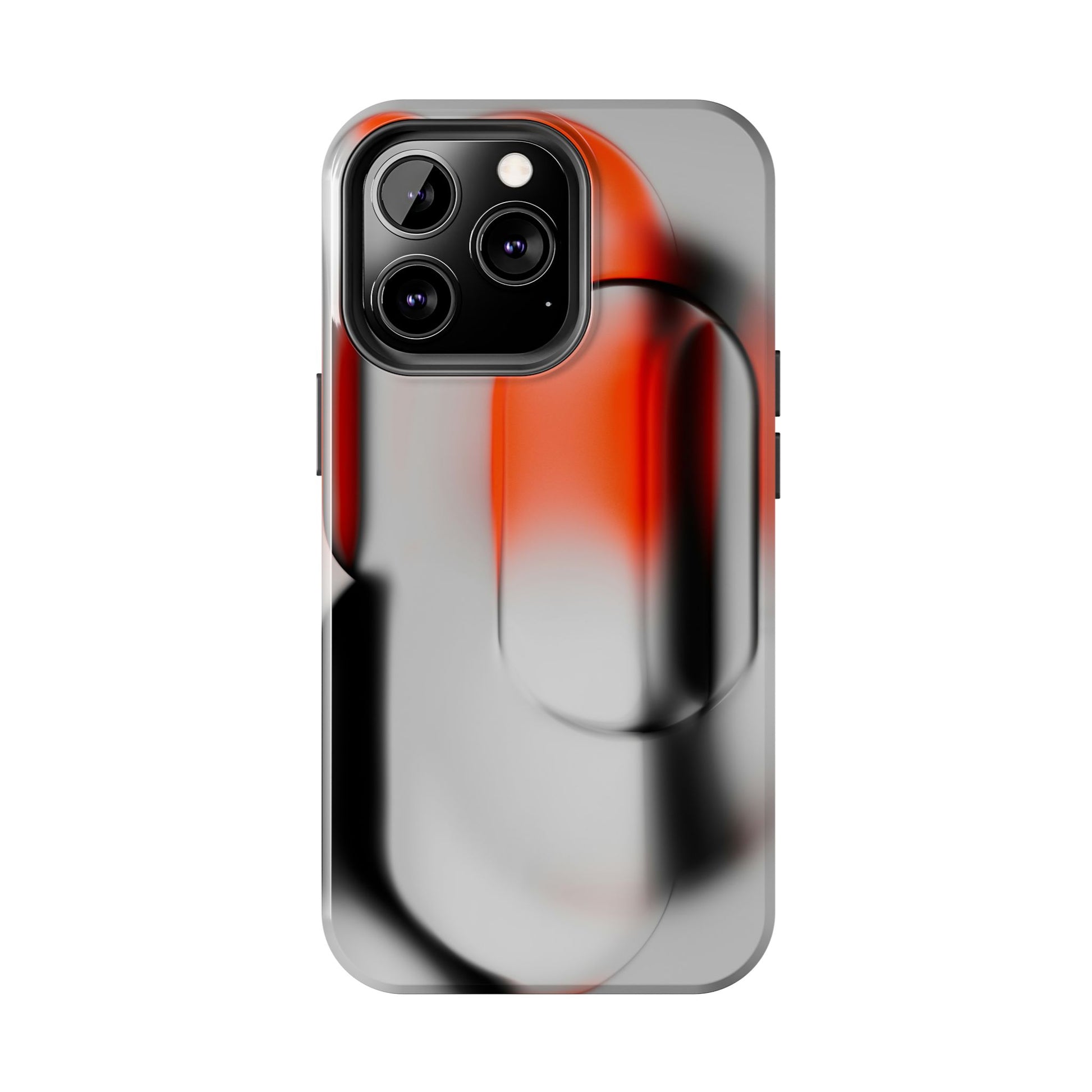 Sleek Abstract Red & Black Tough iPhone Case - CaseBud