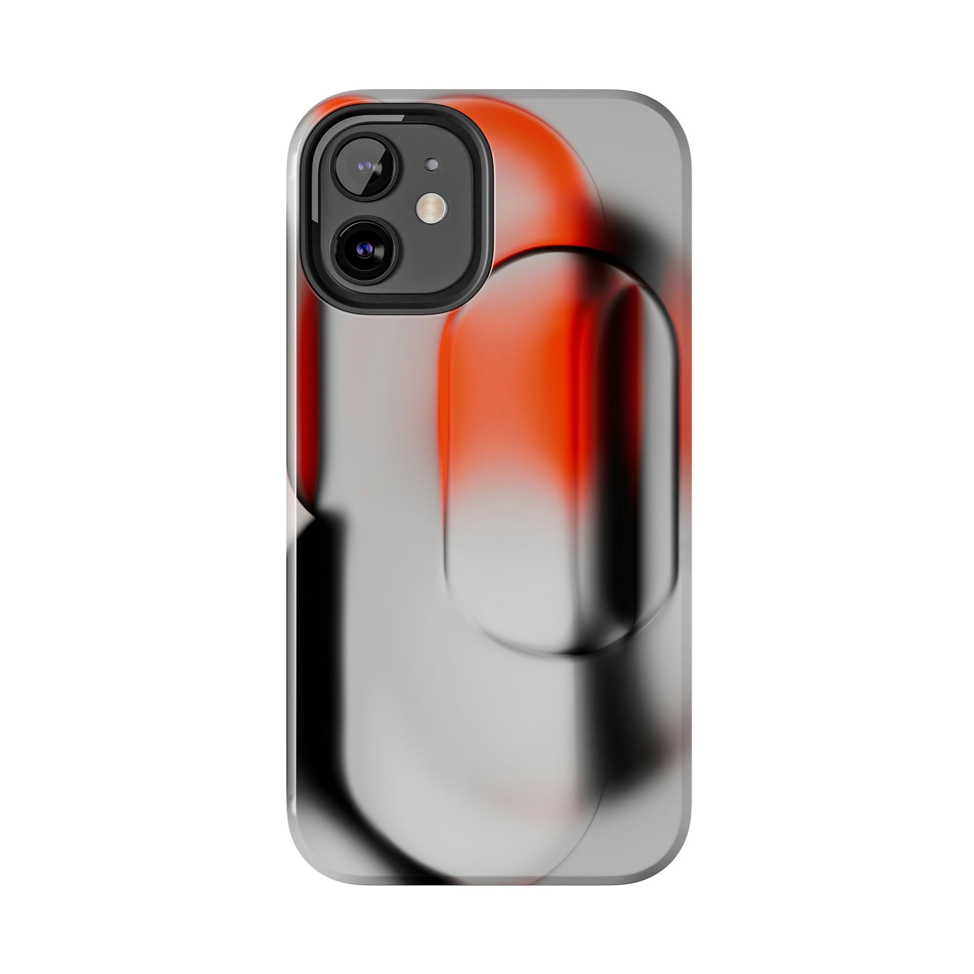 Sleek Abstract Red & Black Tough iPhone Case - CaseBud