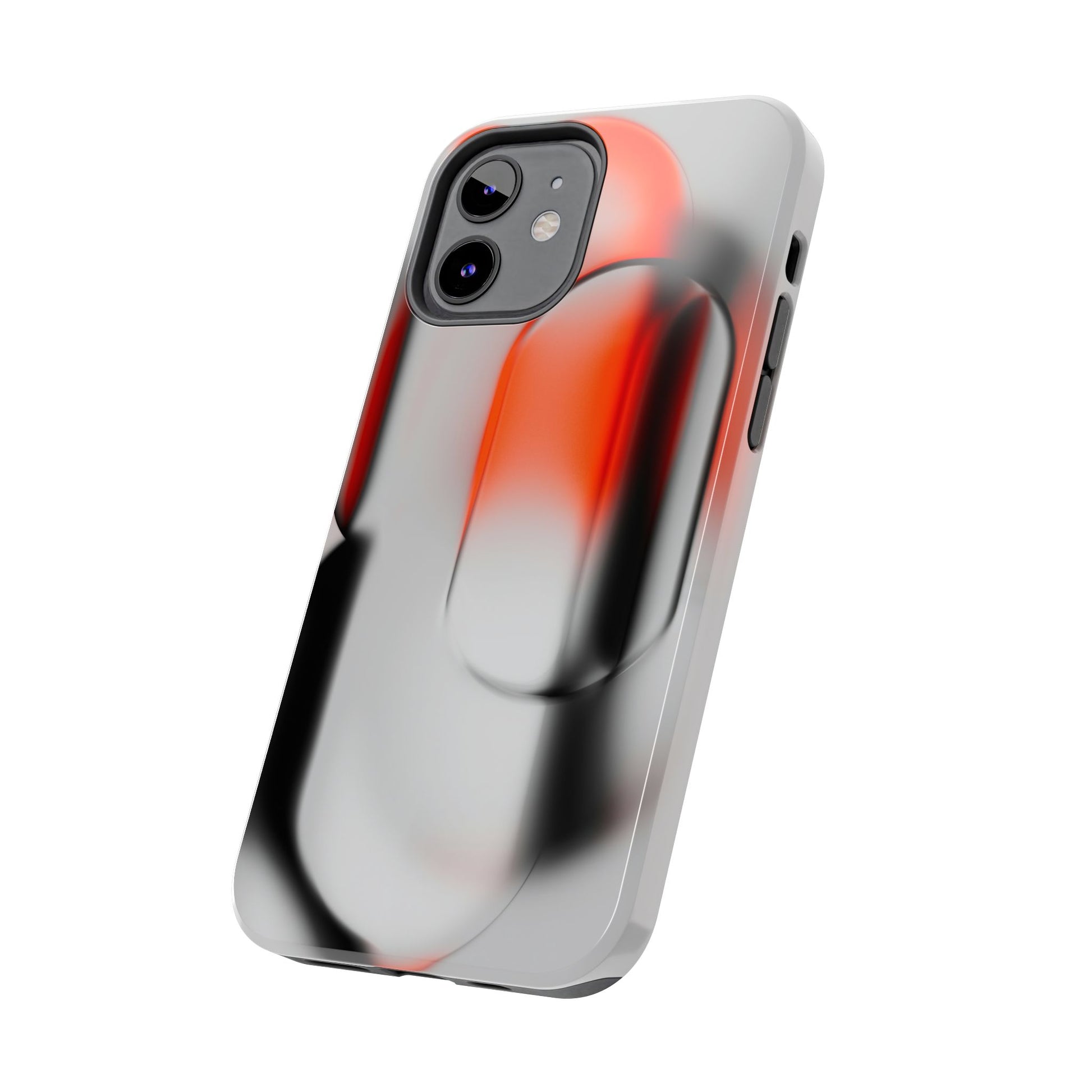 Sleek Abstract Red & Black Tough iPhone Case - CaseBud