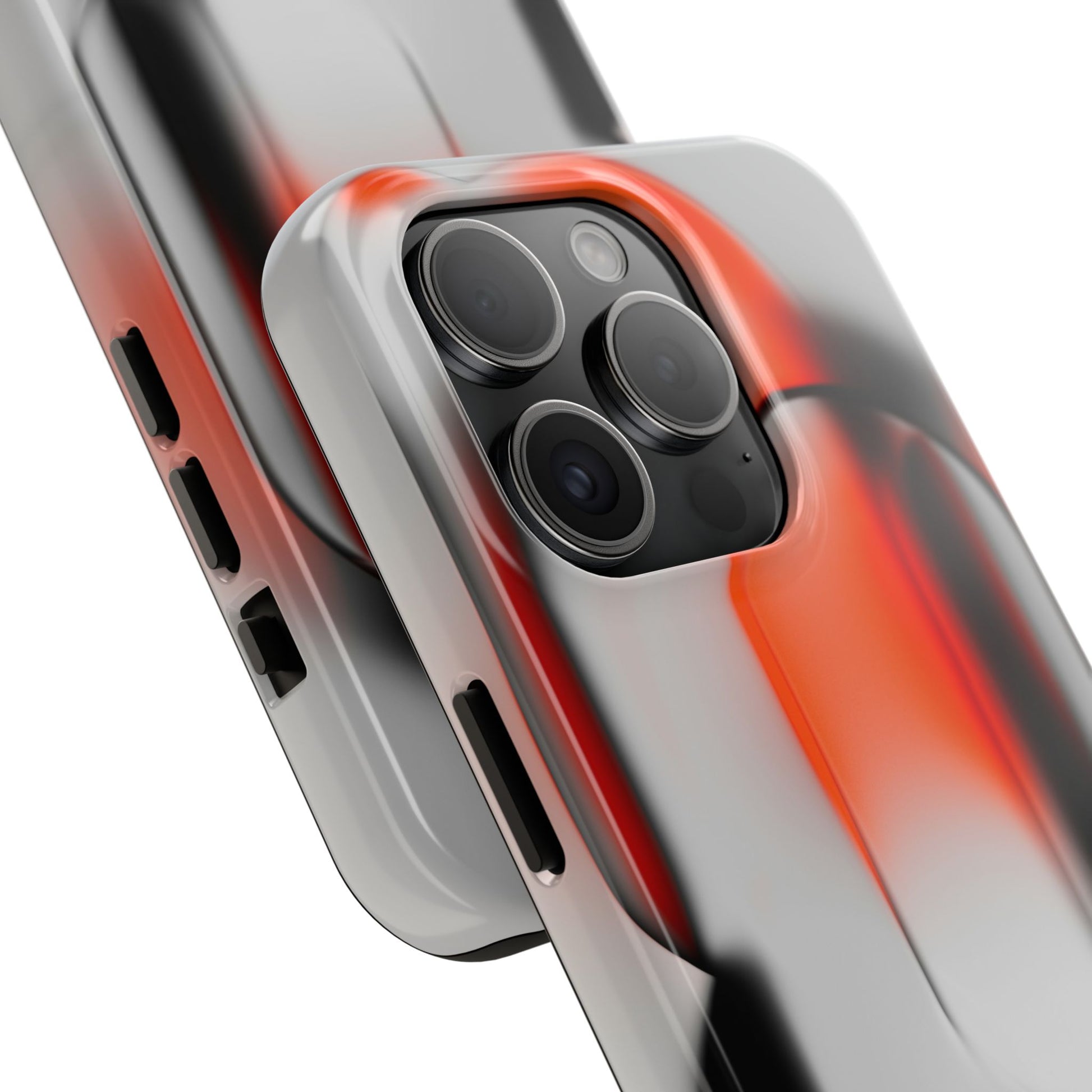 Sleek Abstract Red & Black Tough iPhone Case - CaseBud