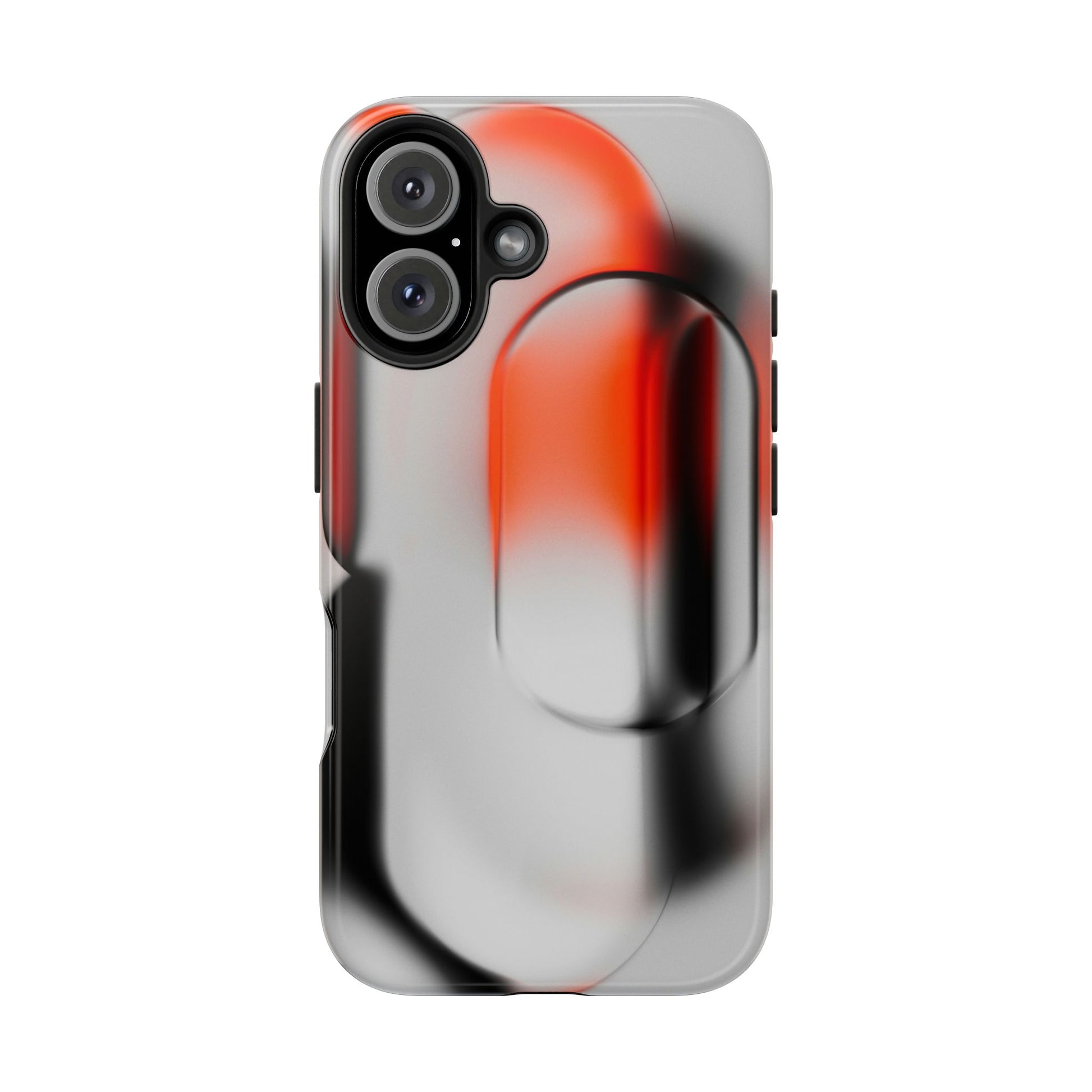 Sleek Abstract Red & Black Tough iPhone Case - CaseBud