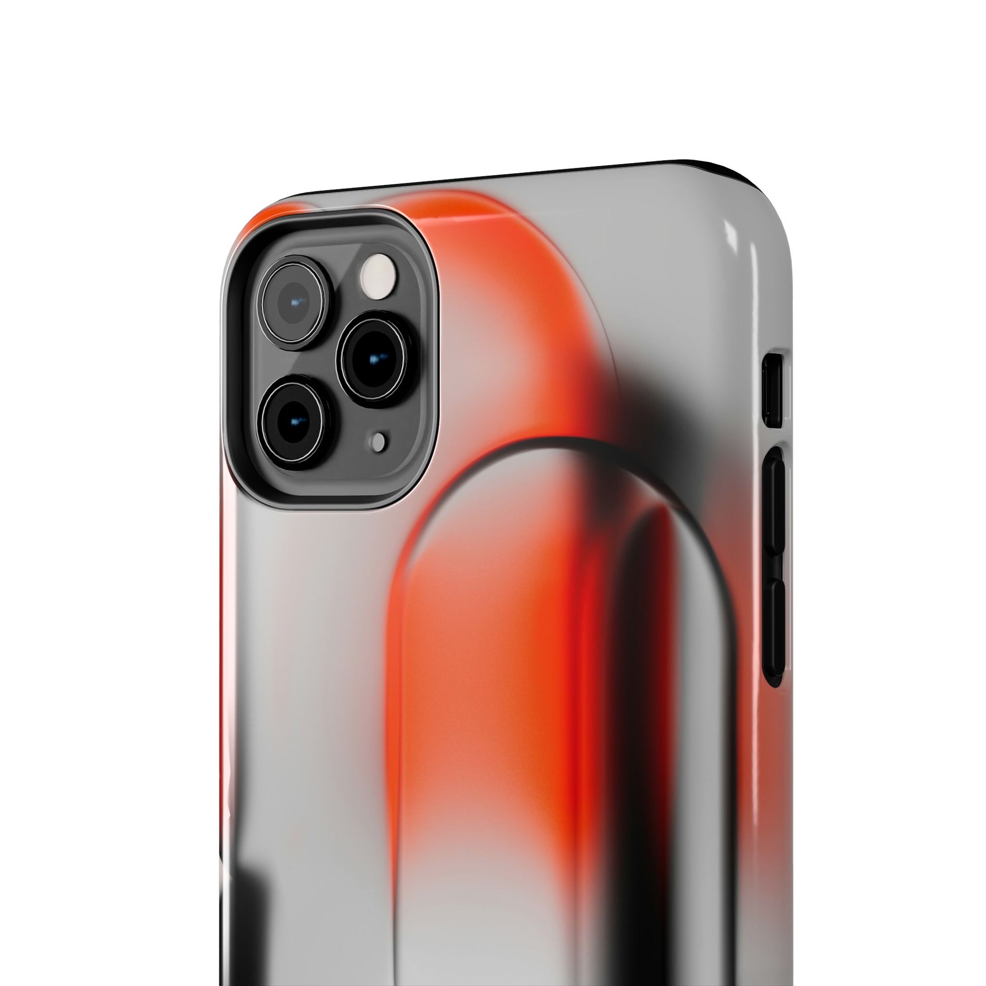 Sleek Abstract Red & Black Tough iPhone Case - CaseBud