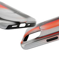 Sleek Abstract Red & Black Tough iPhone Case - CaseBud