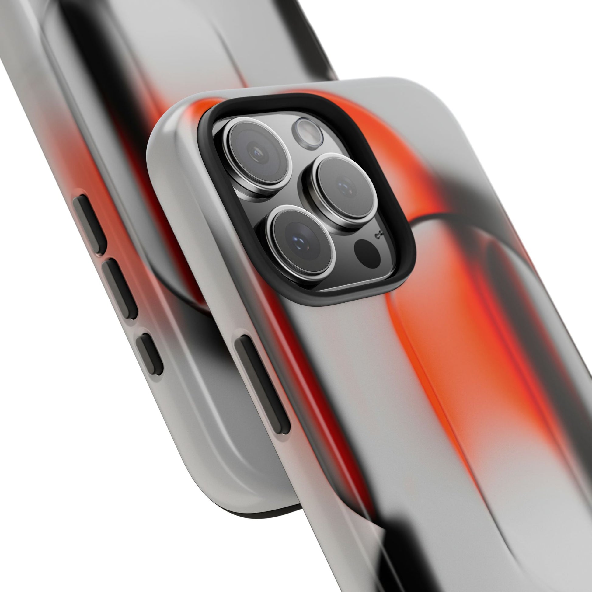 Sleek Abstract Red & Black Tough iPhone Case - CaseBud
